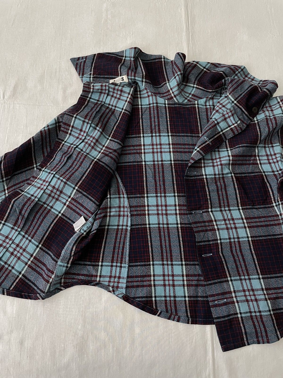 Issey Miyake IS Issey Miyake Sport Archival Clothing Wool Blouse Plaid Size S / US 4 / IT 40 - 12 Thumbnail
