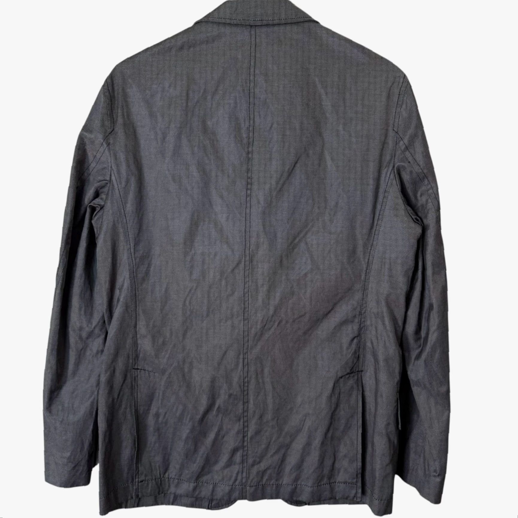 Vintage G2000 Blù Metallic Blazer Jacket Gray Two-Button Sport Coat Mens EU 46 US Medium Blazer Sport Coat Mens Size 46R - 4 Thumbnail