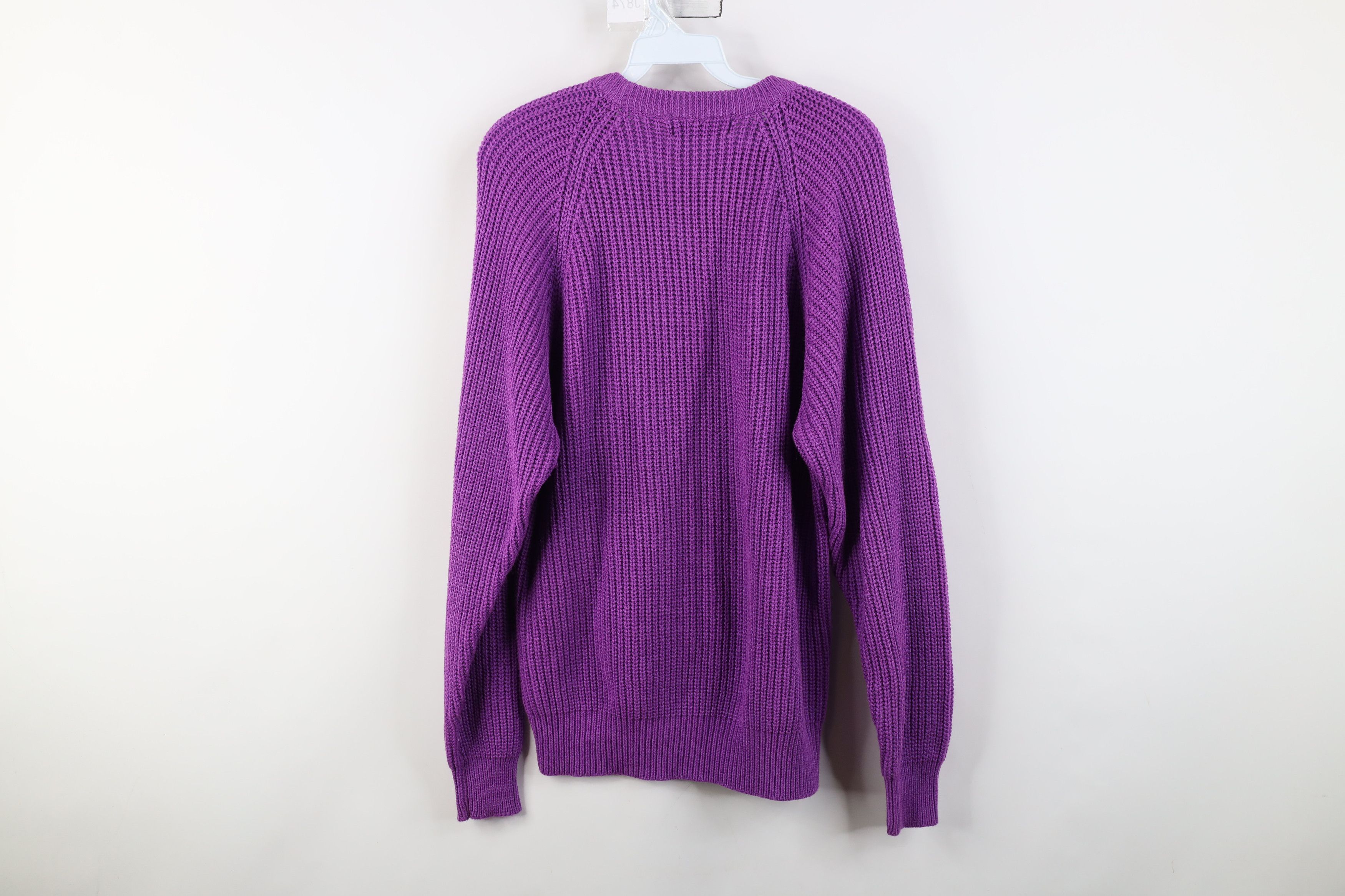 Vintage Vintage 90s Streetwear Blank Chunky Ribbed Knit Sweater Size L / US 10 / IT 46 - 10 Thumbnail