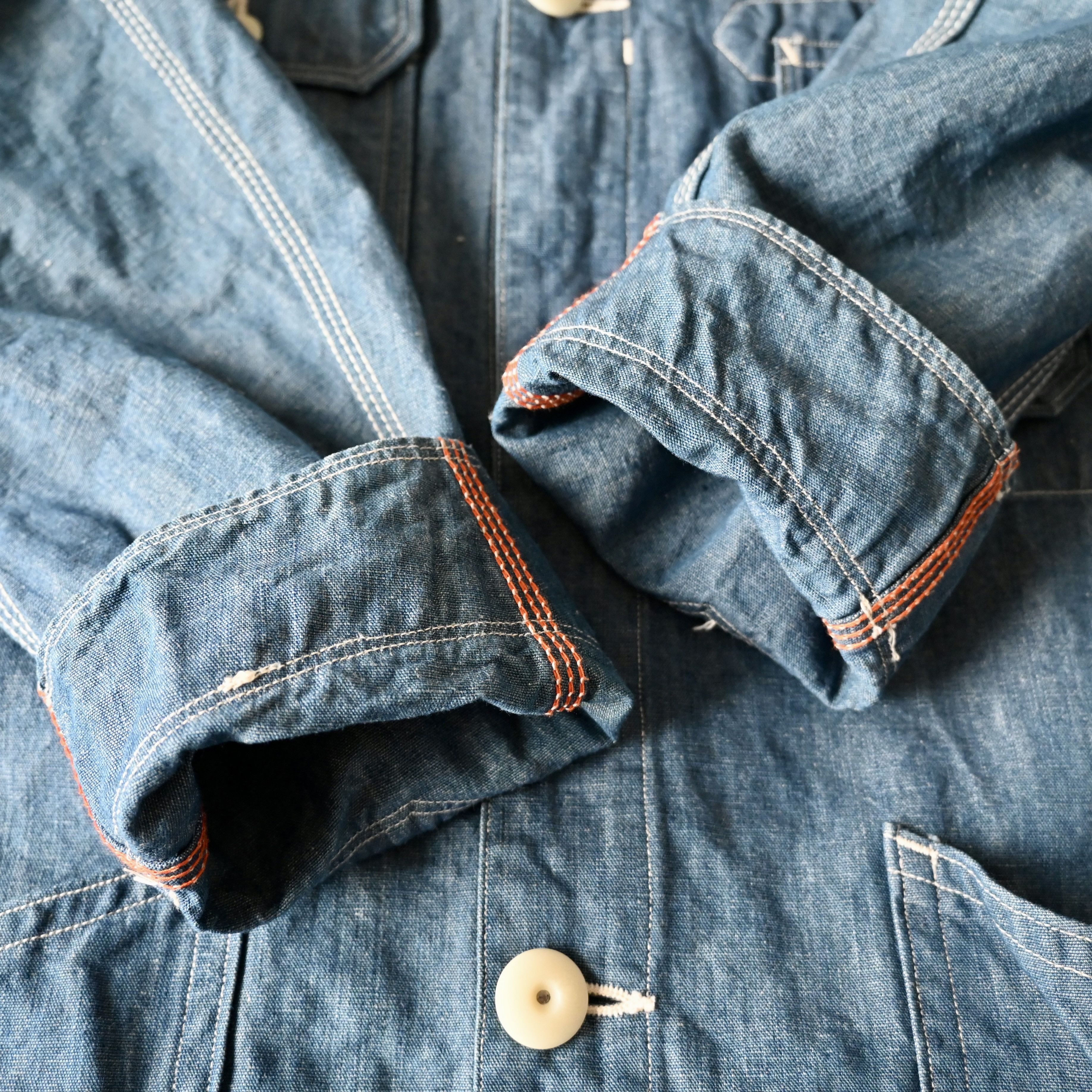 Beams Plus VTG 2000s BEAMS Plus cotton linen chambray engineer coat Size US S / EU 44-46 / 1 - 23 Thumbnail