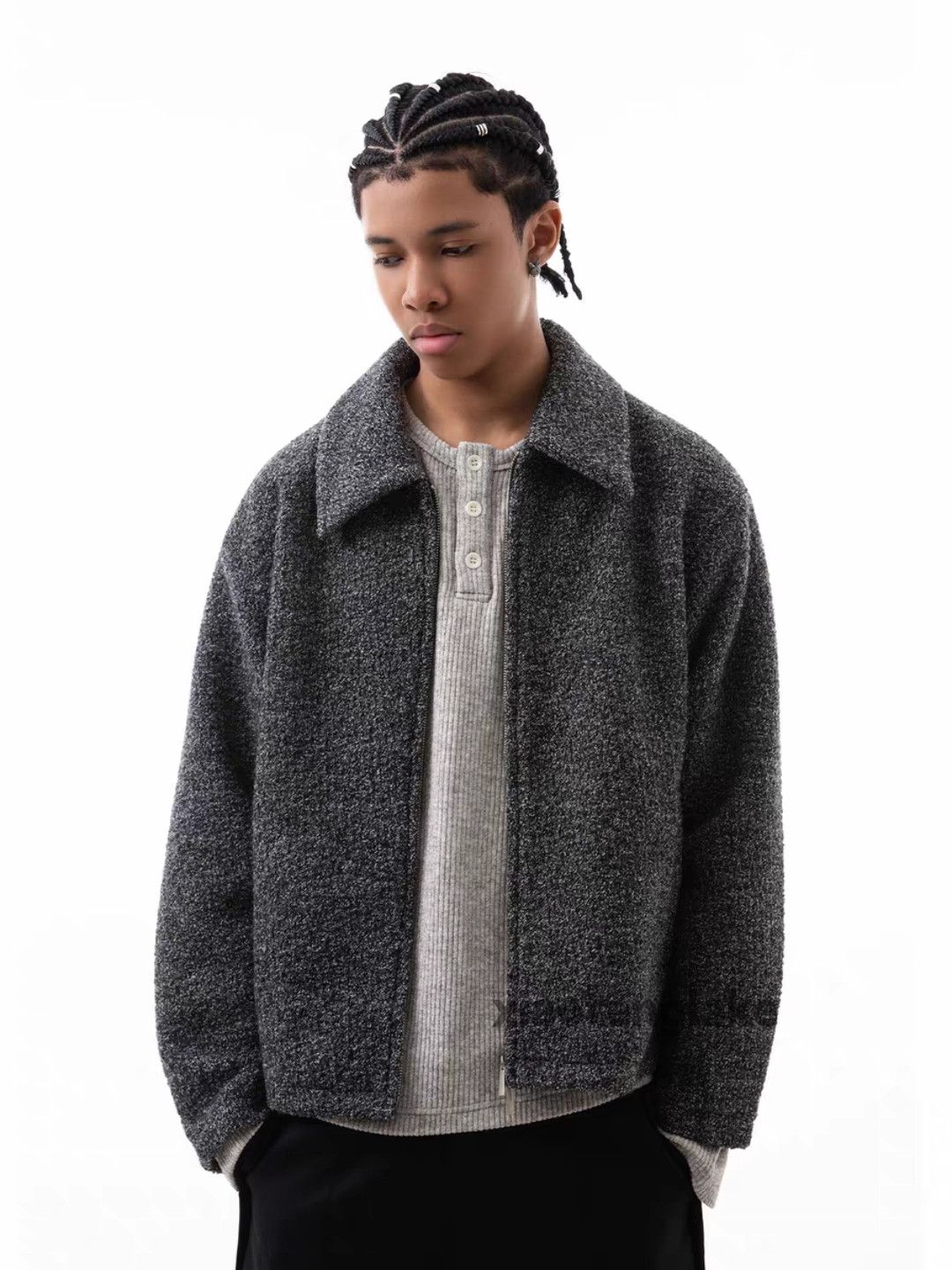 Vintage Utility punk yuppie loose baggy woolen festival jacket Size US XL / EU 56 / 4 - 4 Thumbnail