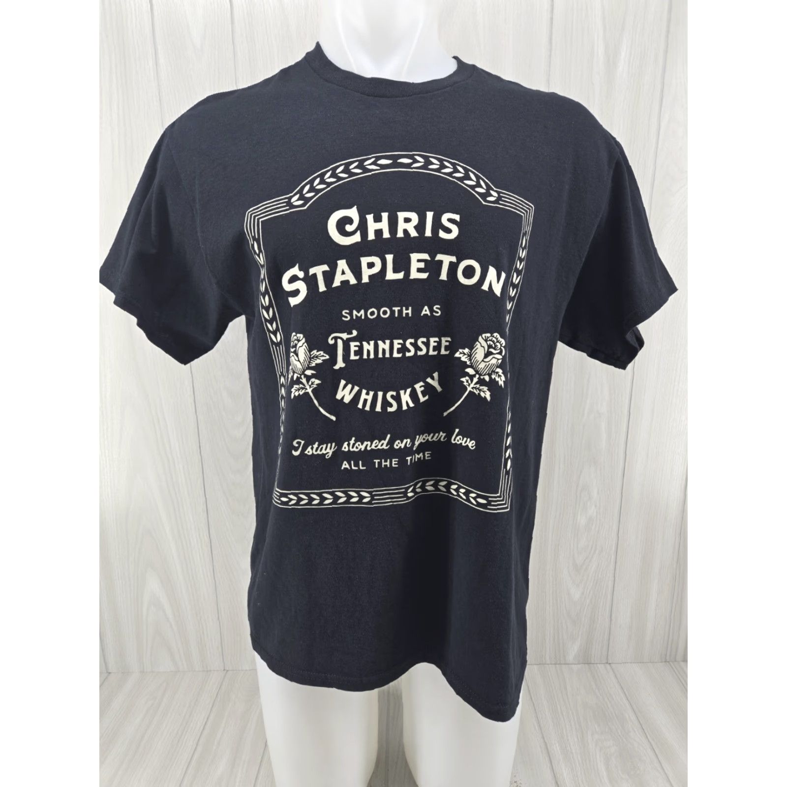 Vintage Chris Stapleton Tennessee Whiskey Traveller Country Tee Large Concert Souvenir T-Shirt Men Black Short Sleeve Crew Neck Graphic Print/Logo Vintage No Size US L / EU 52-54 / 3 - 2 Thumbnail