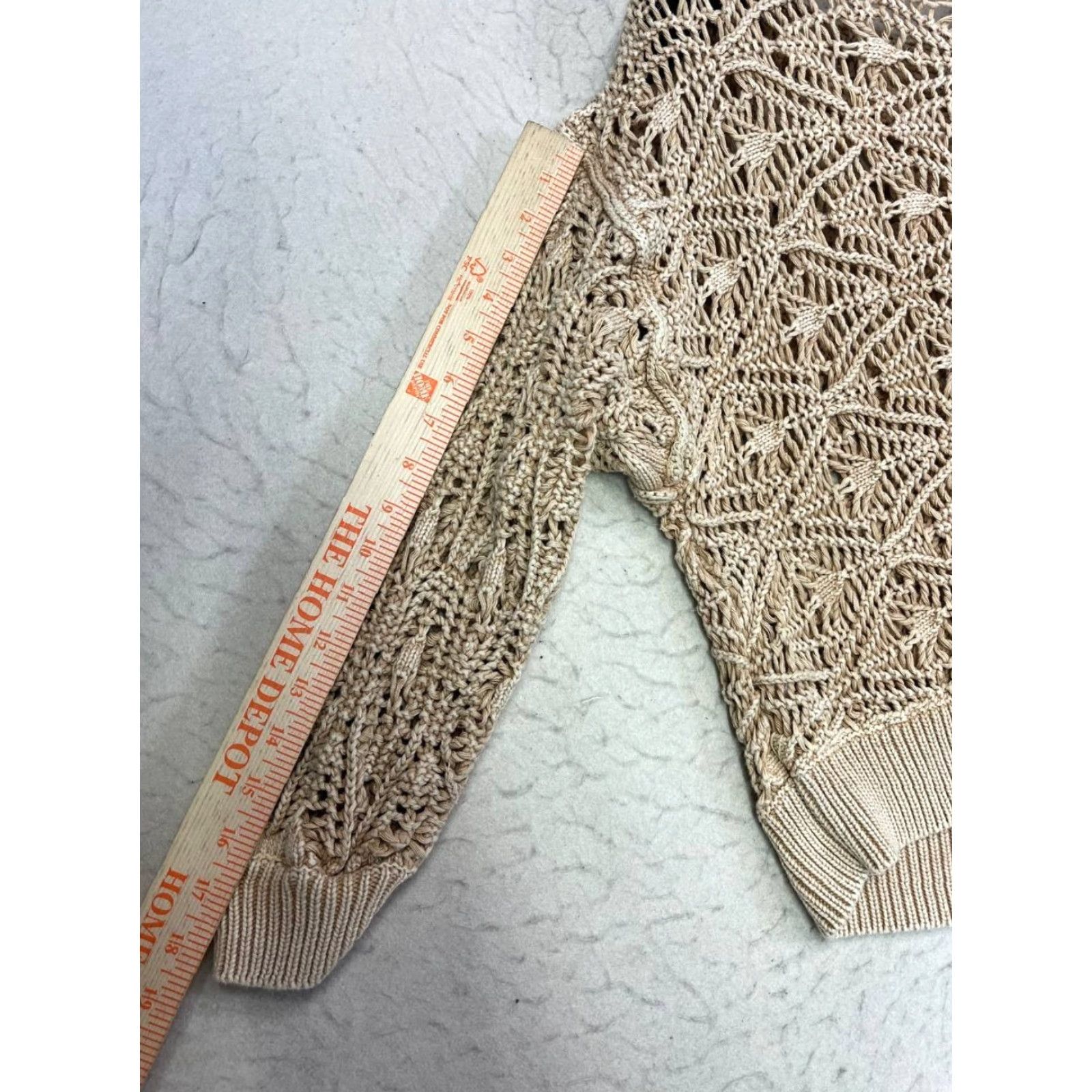 Free People Free people sweater open knit slouchy asymmetrical beige dusty Size Small Size S / US 4 / IT 40 - 4 Thumbnail