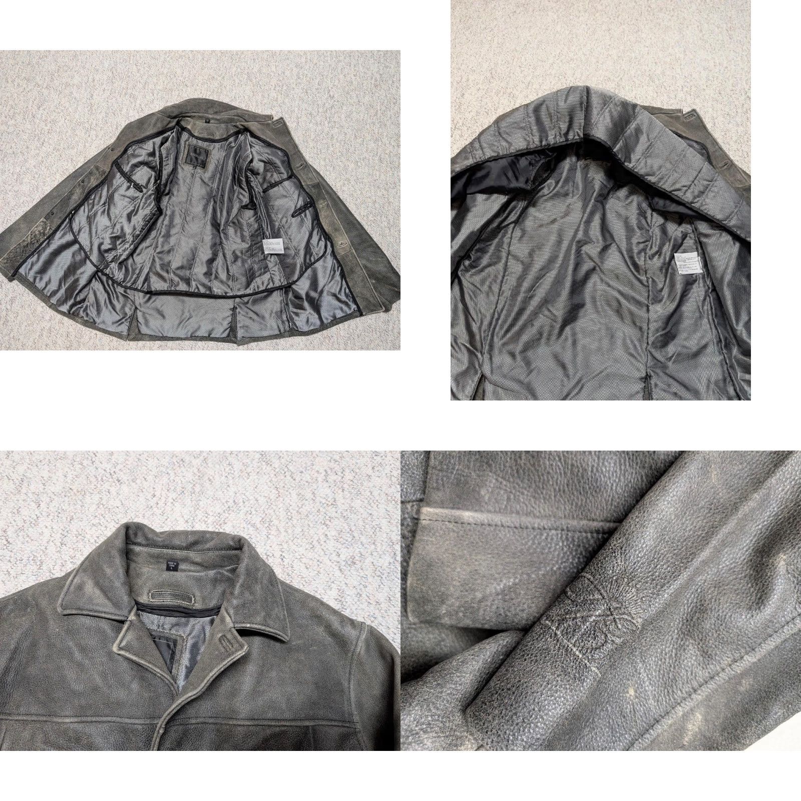 Vintage VINTAGE Excelled leather coat Jacket Mens L Brown Patina 1990s Mad Max Distressed 90s Size US L / EU 52-54 / 3 - 8 Thumbnail