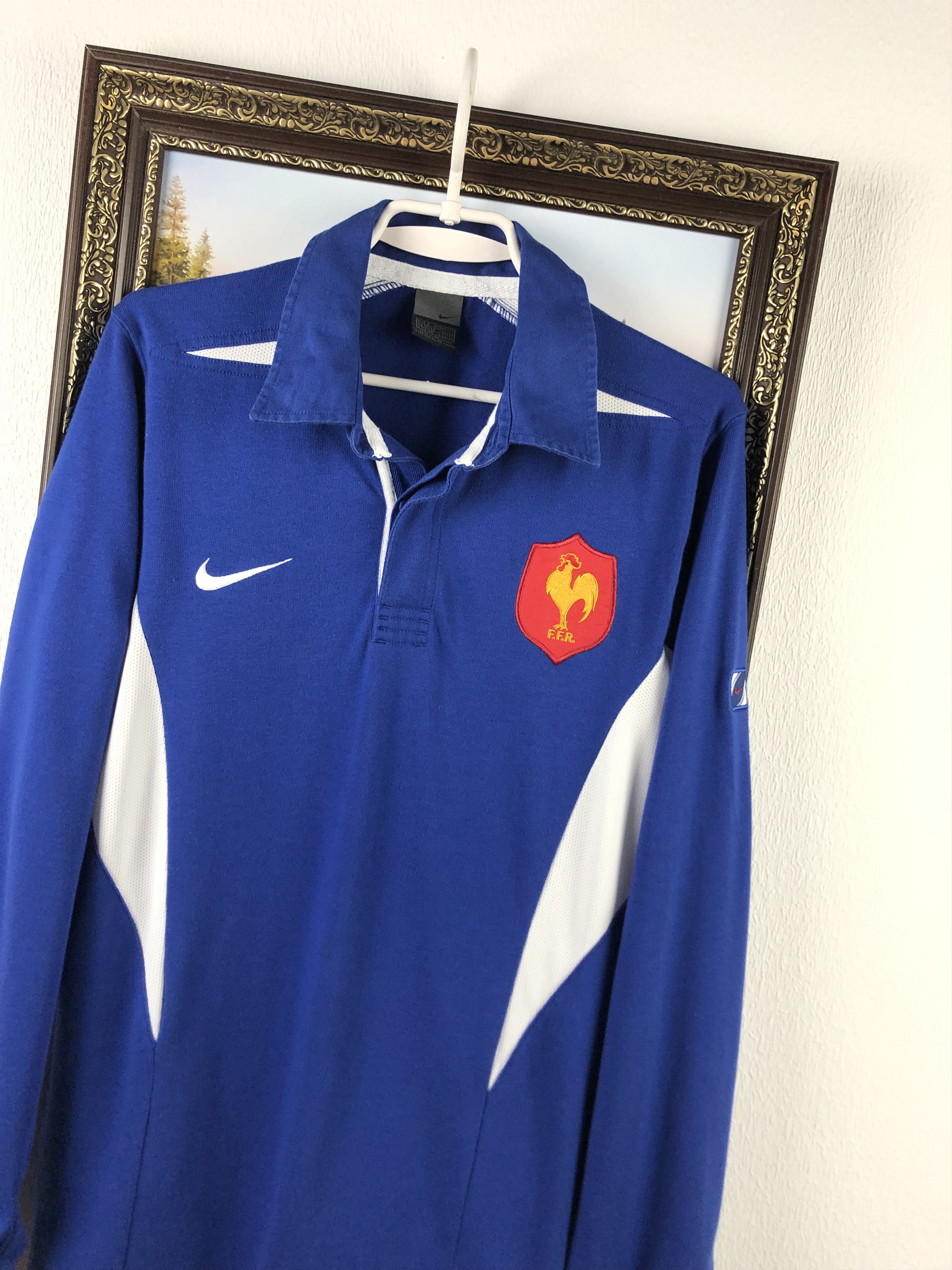 Nike Vintage Nike France Rugby Union Jersey Long Sleeve Shirt Size US S / EU 44-46 / 1 - 4 Thumbnail