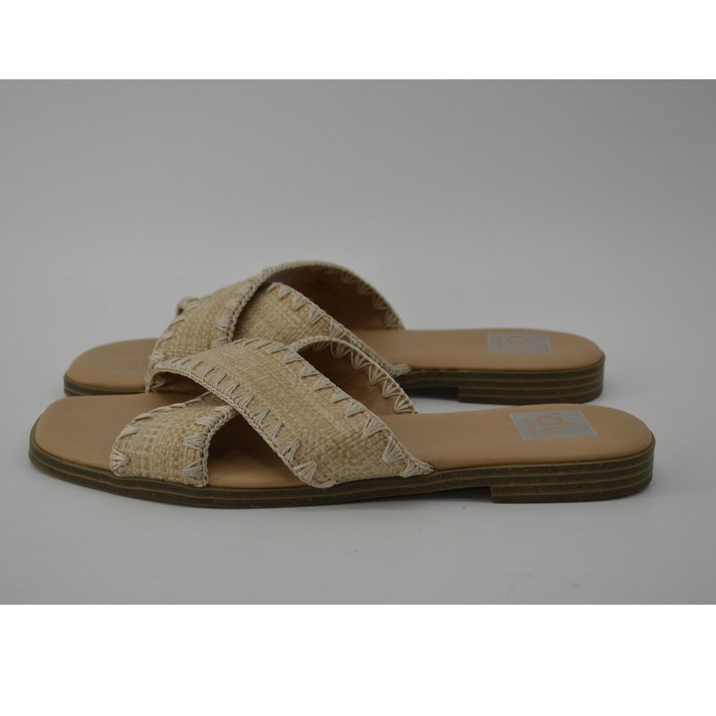 Dolce Vita Dolce Vita Womens Sz 8.5 Miguel Sandal Gold Raffia Flat Size US 8.5 / IT 38.5 - 13 Thumbnail