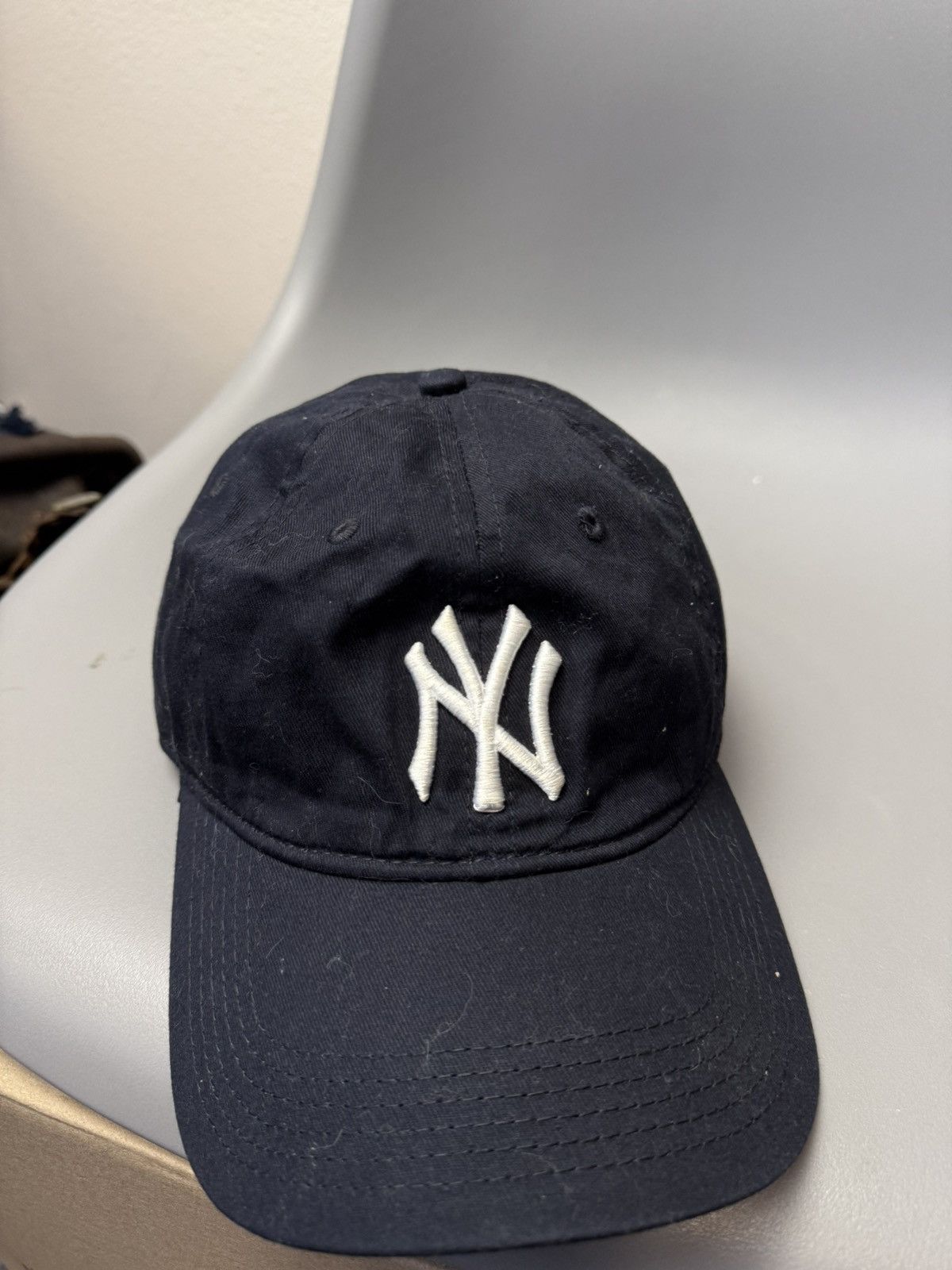 MLB Crazy Vintage Y2K New York Yankees Cap Drill Graffiti Style Size ONE SIZE - 8 Thumbnail