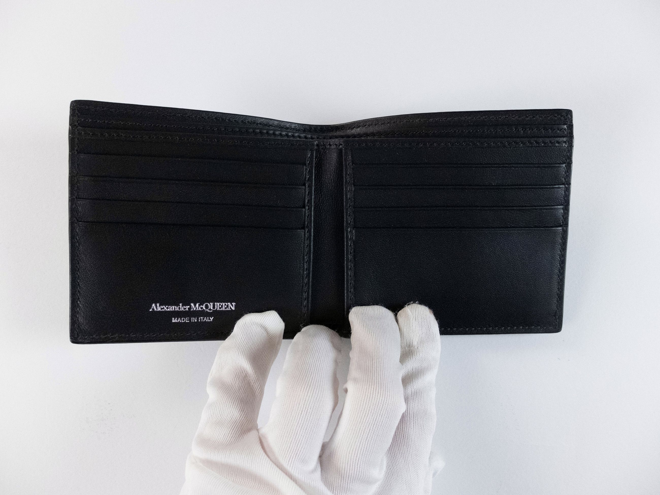 Alexander McQueen ALEXANDER MCQUEEN black silver leopard emboss leather wallet Size ONE SIZE - 3 Thumbnail
