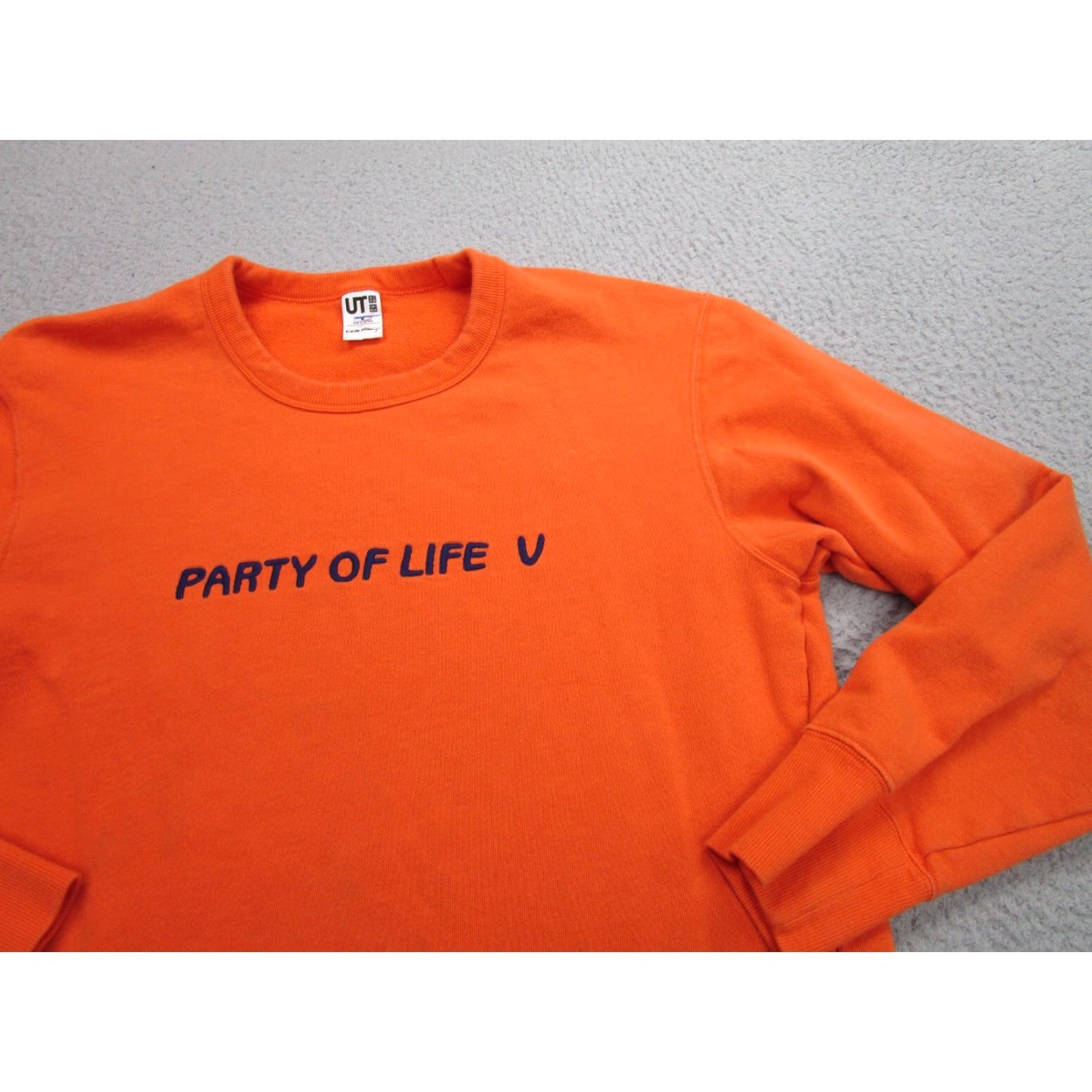 Uniqlo Uniqlo Keith Haring Sweatshirt Mens M Orange Graphic Print Pullover Long Sleeve Party of Life Size US M / EU 48-50 / 2 - 3 Thumbnail