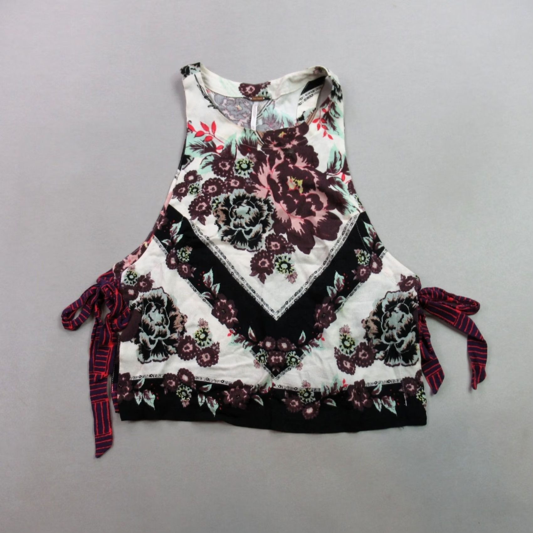 Free People Free People Shirt Womens XS Sleeveless Crew Neck Pullover Lightweight Floral Size XS / US 0-2 / IT 36-38 - 2 Thumbnail