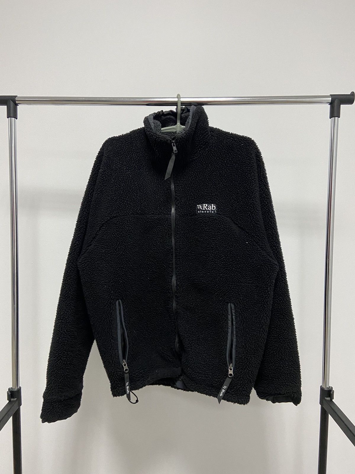 image of Rab Vintage Double Pile Jacket Fleece in Black, Men's (Size XL)