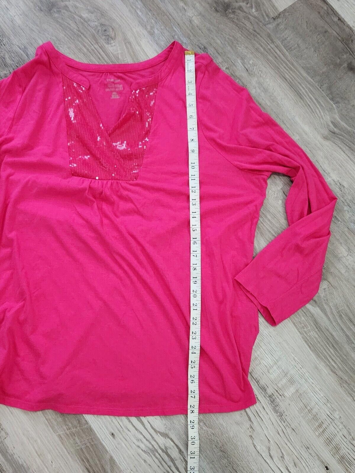 Designer Lane Bryant Fun And Flirty Top 22/24 3x Plus Pink Size 3XL / US 20-22 - 5 Thumbnail