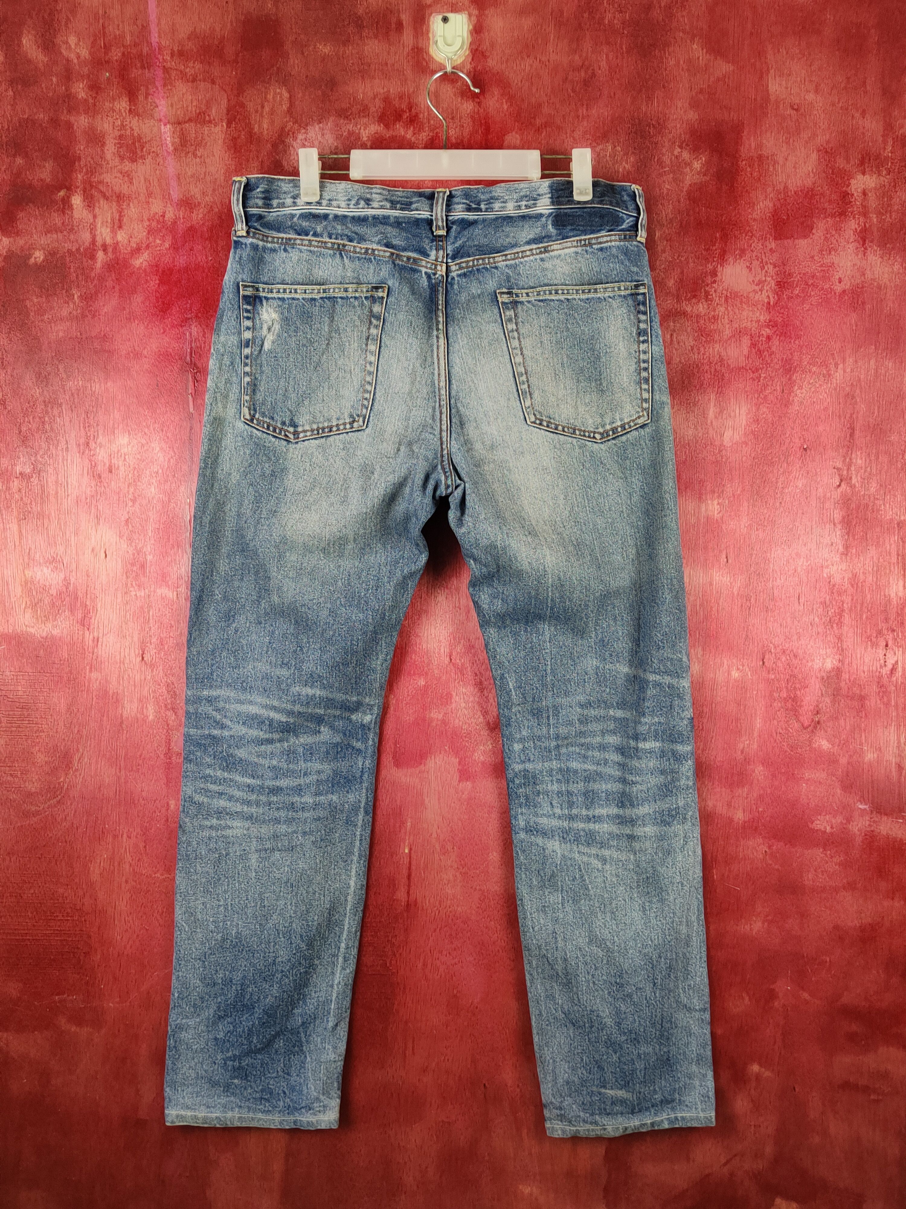 GU GU Blue Faded Distressed Ripped Jeans #S2245 Size US 34 / EU 50 - 7 Thumbnail