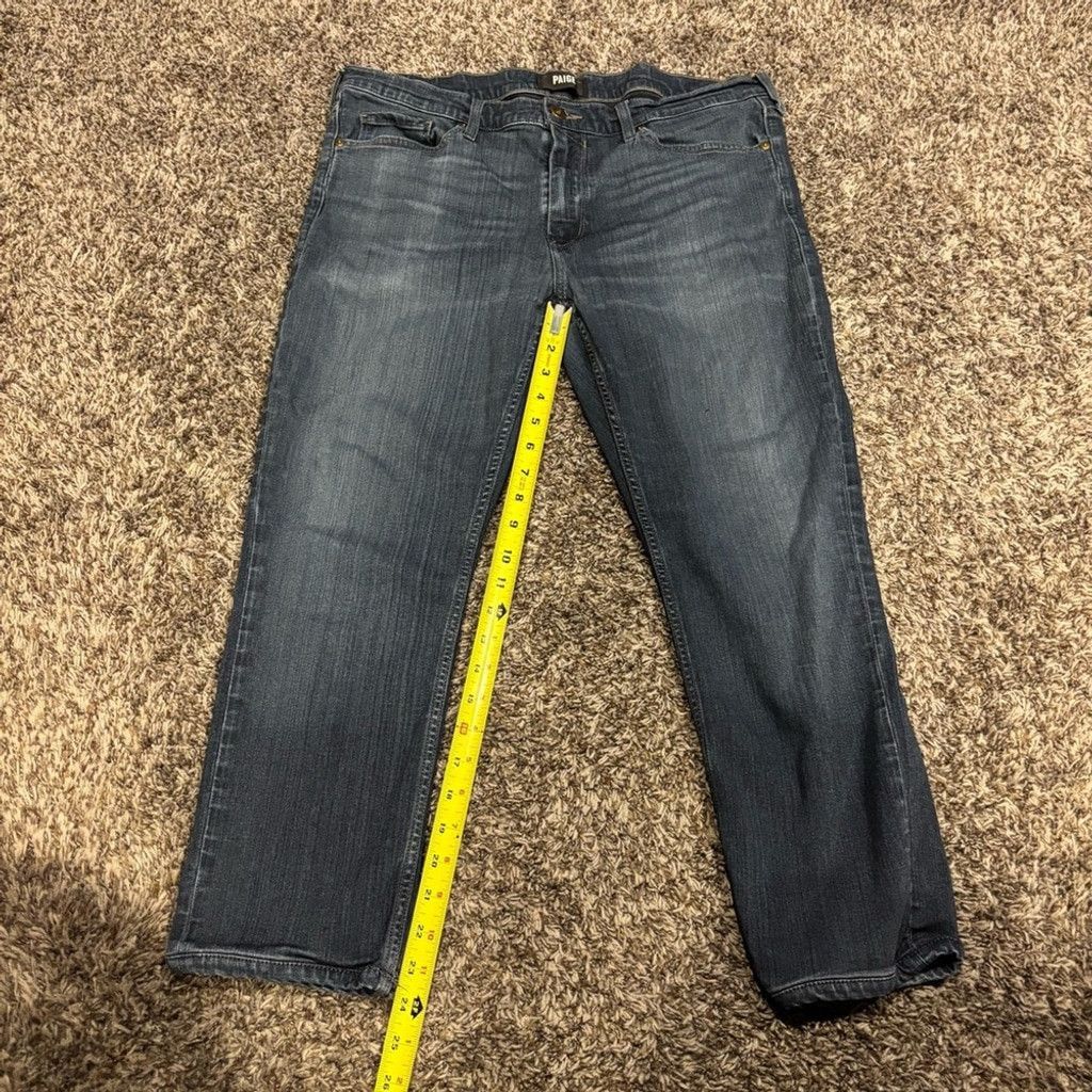 Paige PAIGE Medium Blue Wash Cropped Jeans Size 36" / US 14 / IT 50 - 8 Thumbnail