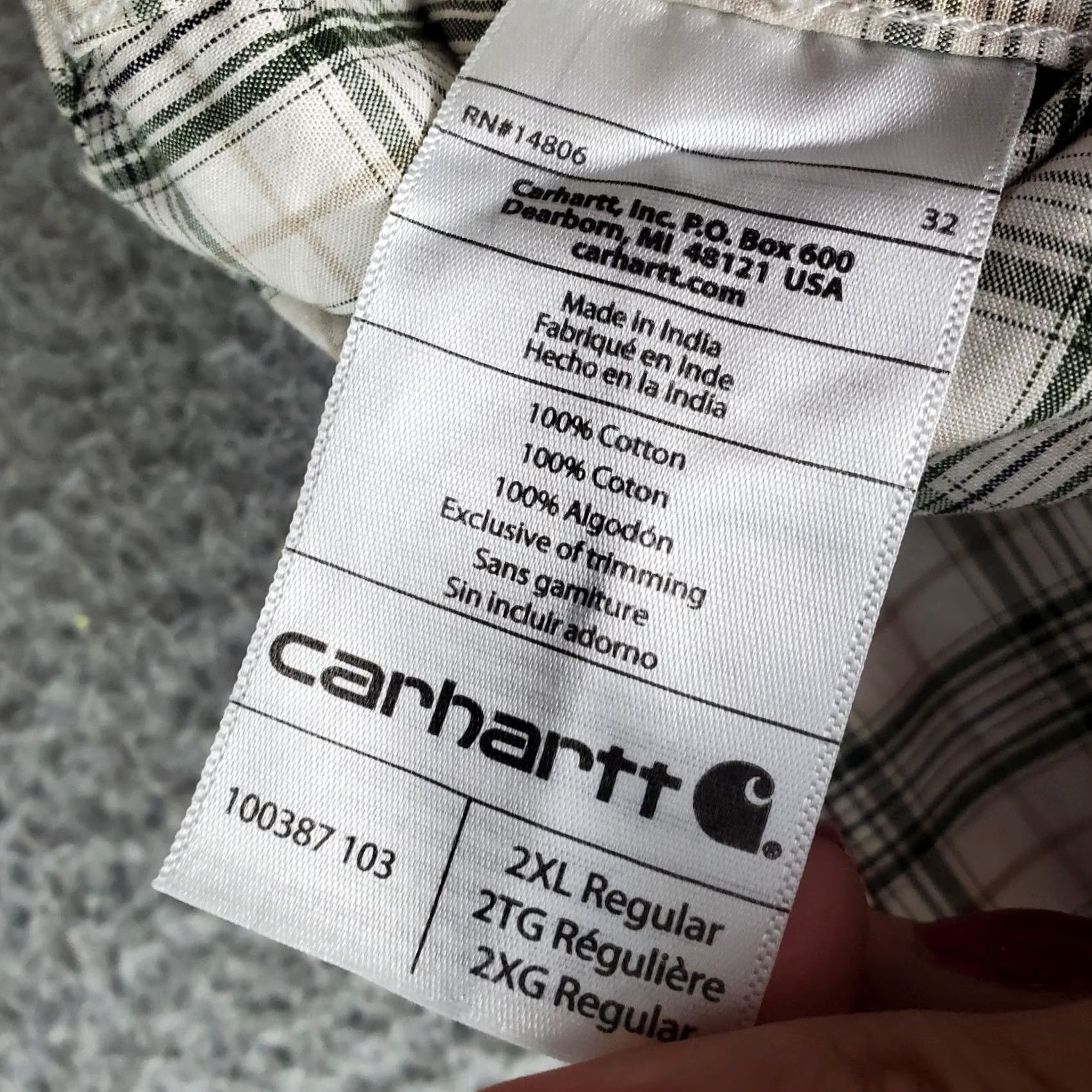 Carhartt Carhartt Shirt Mens 2XL Multi Plaid Relaxed Fit Short Sleeve Collared Button Up Size US XXL / EU 58 / 5 - 7 Thumbnail