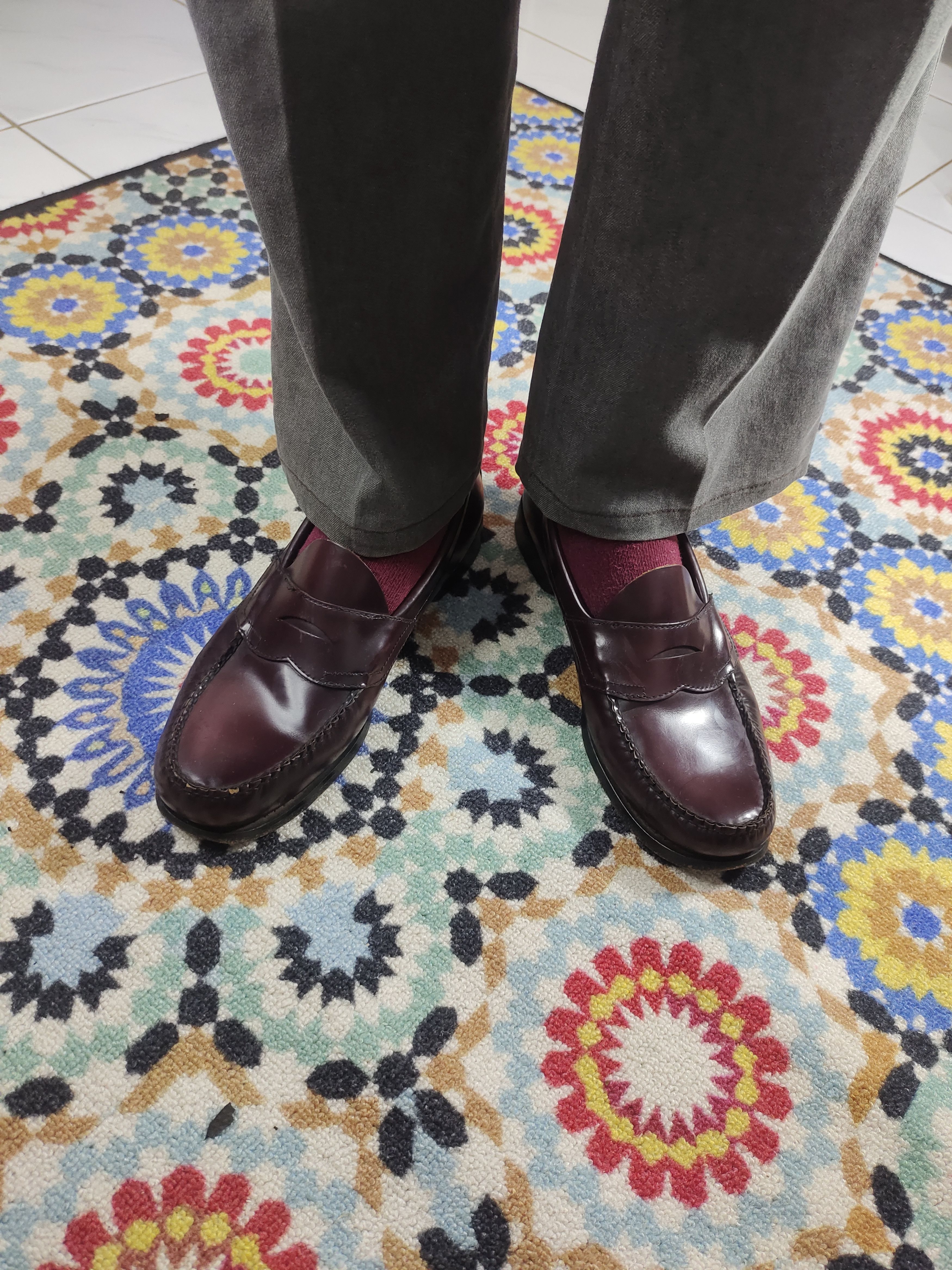 G.H. Bass & Co. GH Bass Weejuns Logan Penny Loafers Wine/Burgundy Size US 9 / EU 42 - 4 Thumbnail