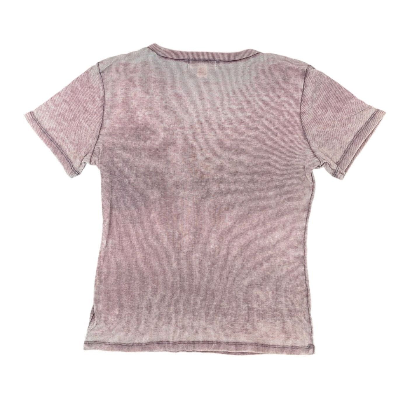 Treasure & Bond Treasure & Bond Women Medium Top Blouse V-Neck Purple Ribbed Size M / US 6-8 / IT 42-44 - 2 Thumbnail