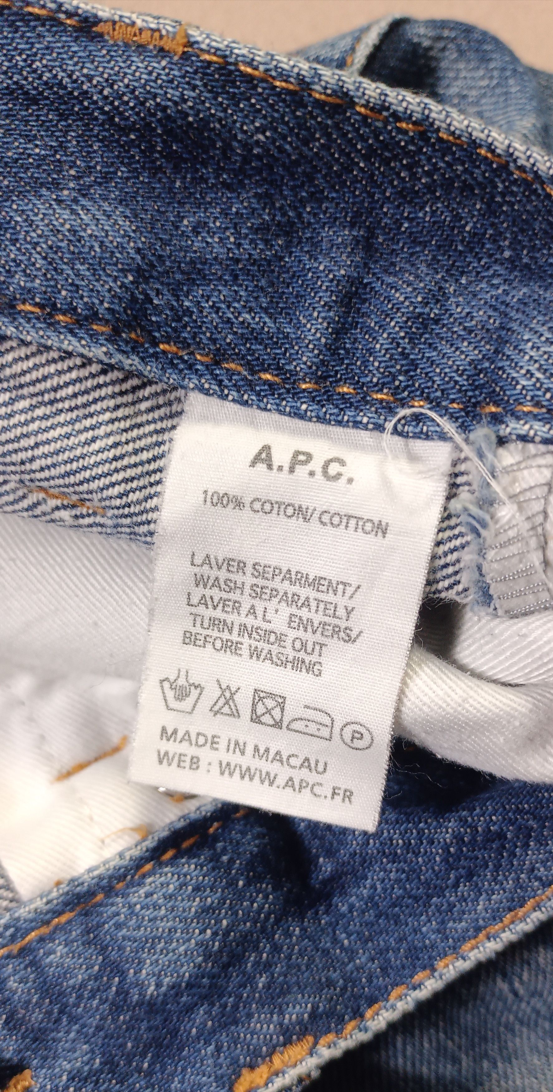 A.P.C. A.P.C Jean Droit Etroit Full Selvedge Distressed Jeans Size US 32 / EU 48 - 17 Thumbnail
