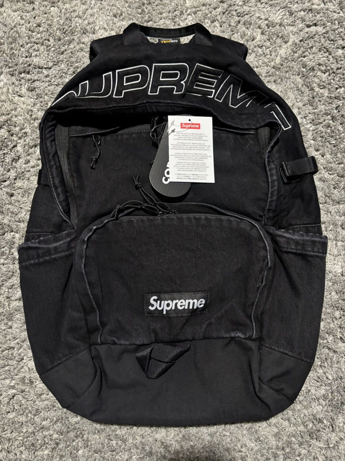 Supreme Supreme Black Denim Backpack | Grailed