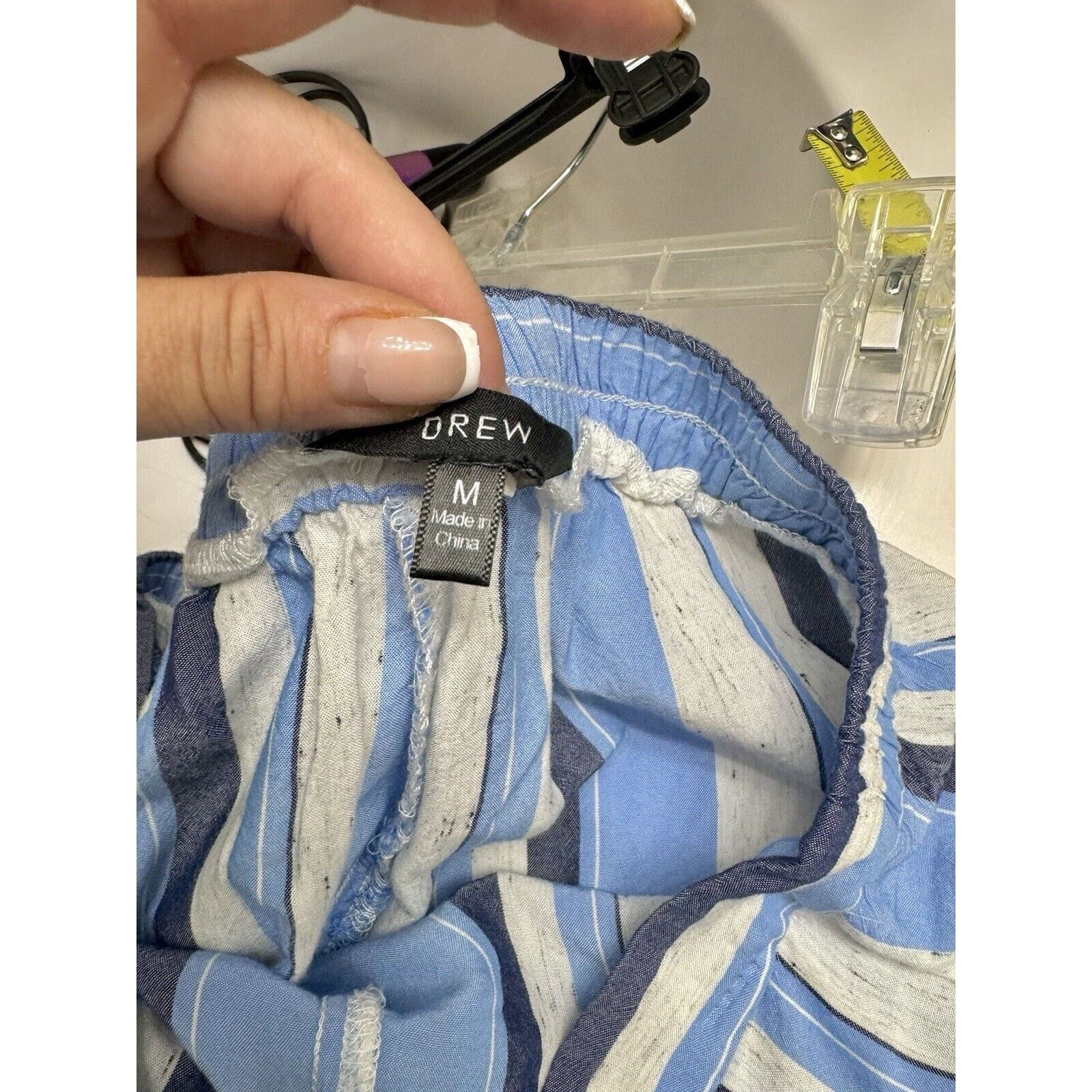 Drew DREW Whitney Wrapped, Split Leg Harem Pants Blue Stripes - M Size 30" / US 8 / IT 44 - 5 Thumbnail