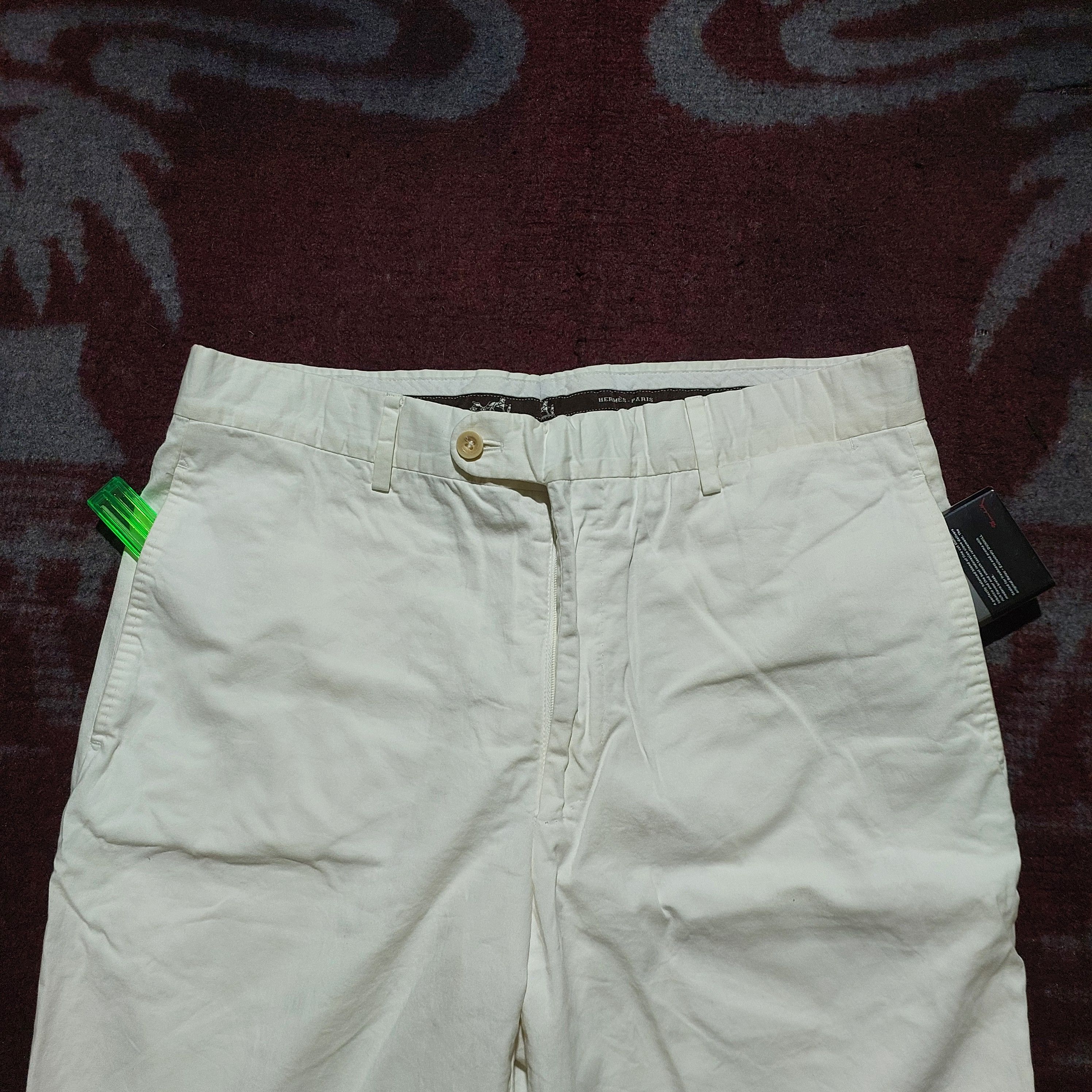 Hermes Hermes Paris ivory white casual trousher pants Size US 32 / EU 48 - 9 Thumbnail