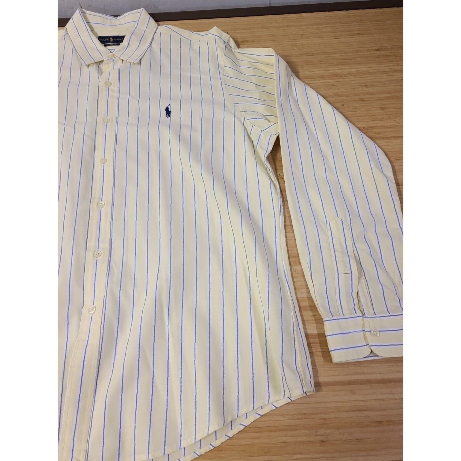 Polo Ralph Lauren Polo Ralph Lauren Shirt Adult XL Multicolor Striped Button-Down Collared Long Sleeve Button-Up Regular Fit Size US XL / EU 56 / 4 - 2 Thumbnail
