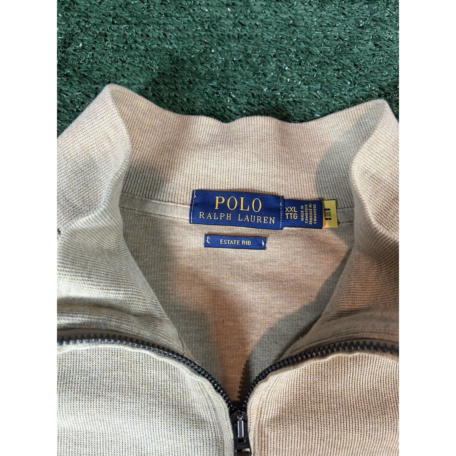 Ralph Lauren Polo by Ralph Lauren Men's Quarter Zip Pull Over Cream XXL Size US XXL / EU 58 / 5 - 3 Thumbnail