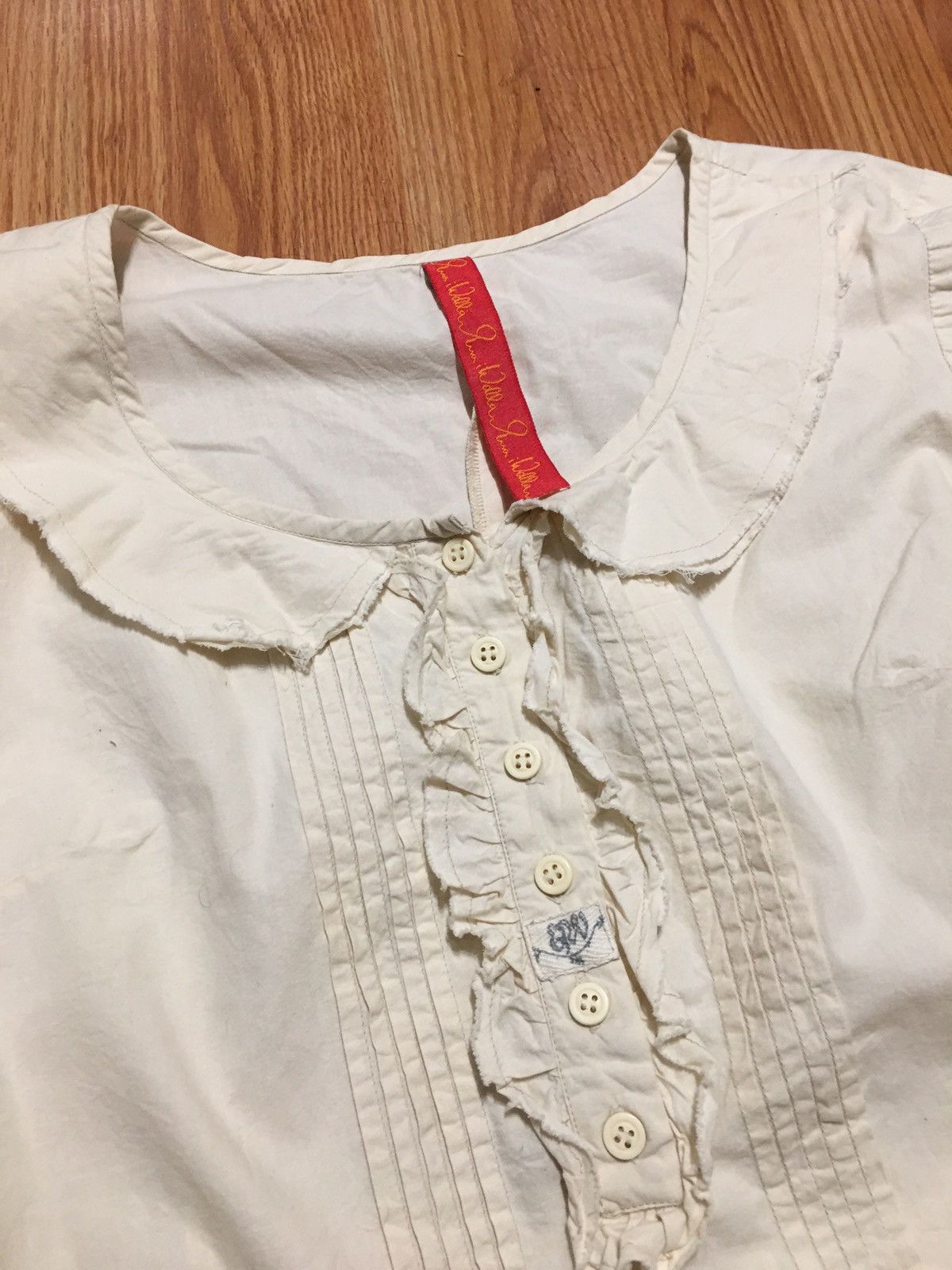 Designer Ewa i Walla Cotton Beige Designer Blouse Top Size S Size S / US 4 / IT 40 - 7 Thumbnail