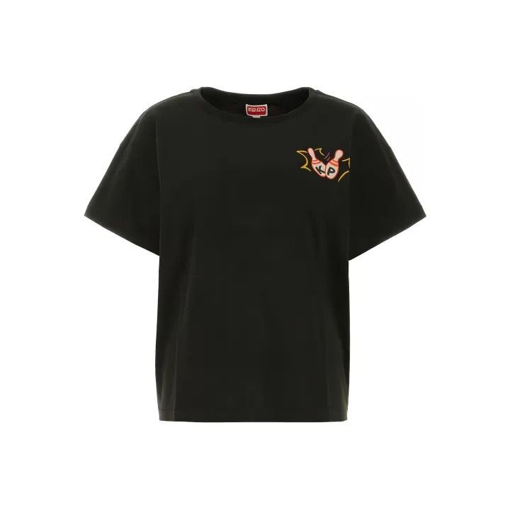 Kenzo KENZO Black Logo Graphic Short Sleeve T-Shirt 0079 Size S / US 4 / IT 40 - 1 Thumbnail