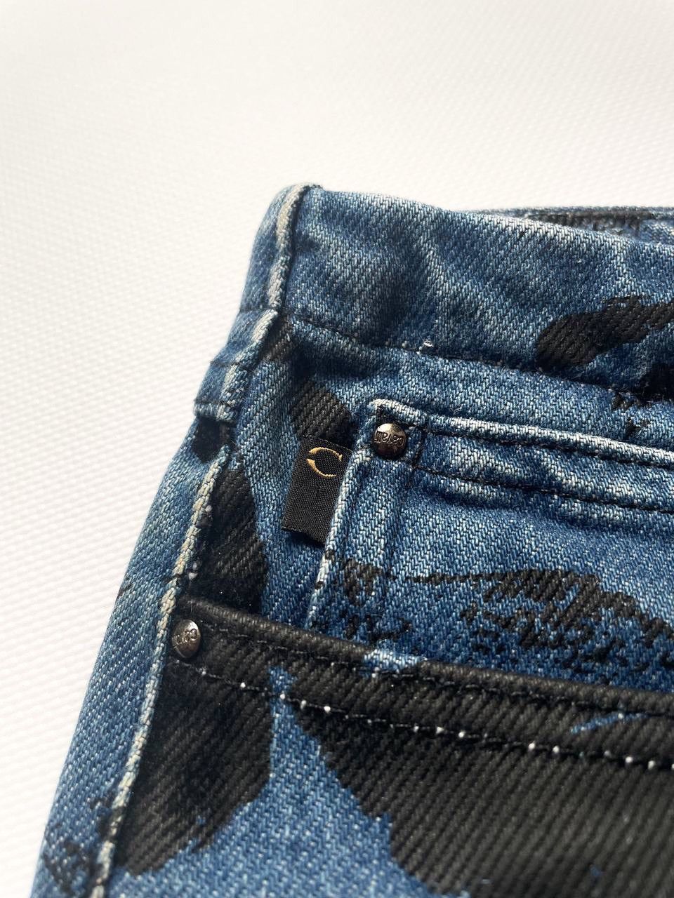 Just Cavalli Just Cavalli handprint painted print graphic denim pants Size 28" / US 6 / IT 42 - 6 Thumbnail