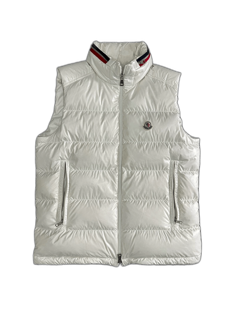 Moncler Moncler White Puffer Vest with Stand Collar Size US M / EU 48-50 / 2 - 1 Thumbnail