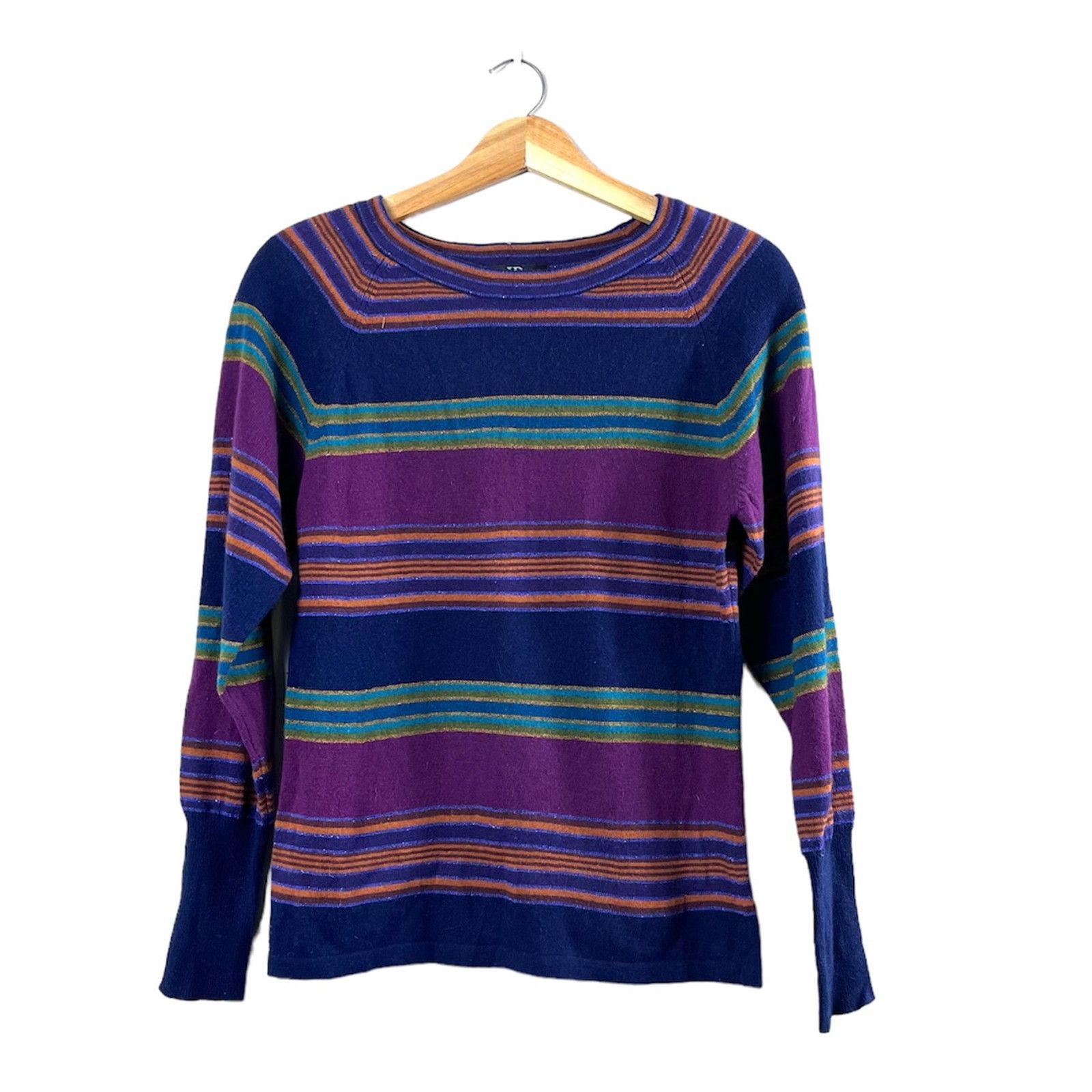 Vintage Vintage Wool Jeanne Pierre Striped Women's Sweater L Size L / US 10 / IT 46 - 1 Thumbnail