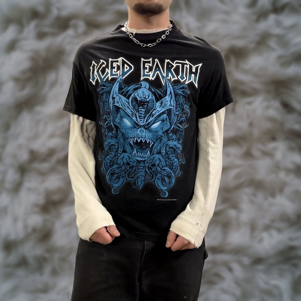Vintage Y2K Iced Earth Shirt Mens Medium Black We Will Conquer Metal Band Tee Size US M / EU 48-50 / 2 - 1 Thumbnail