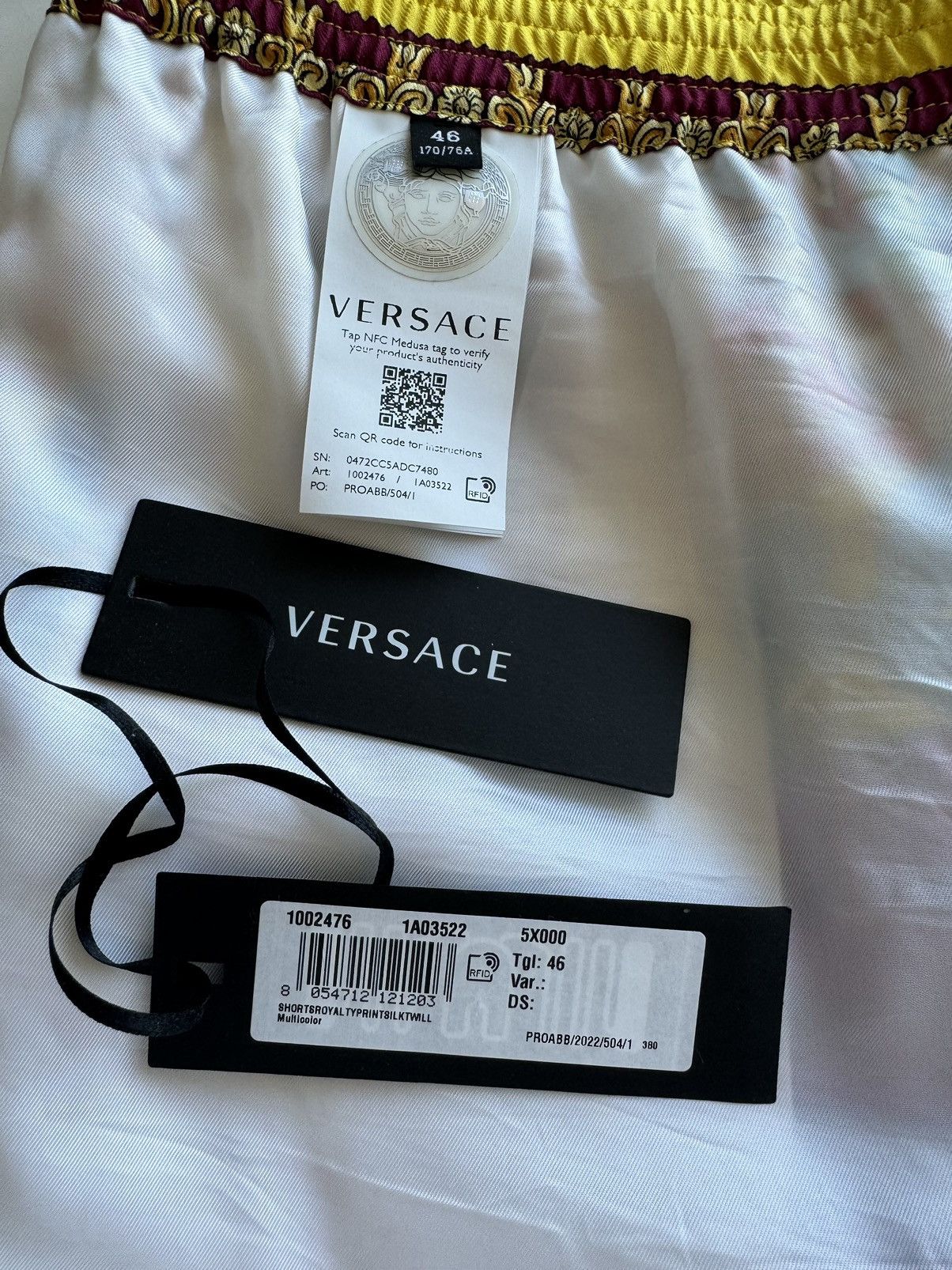 Versace Versace Royal Rebellion Print Silk Bermuda Shorts $980 Size US 30 / EU 46 - 5 Thumbnail