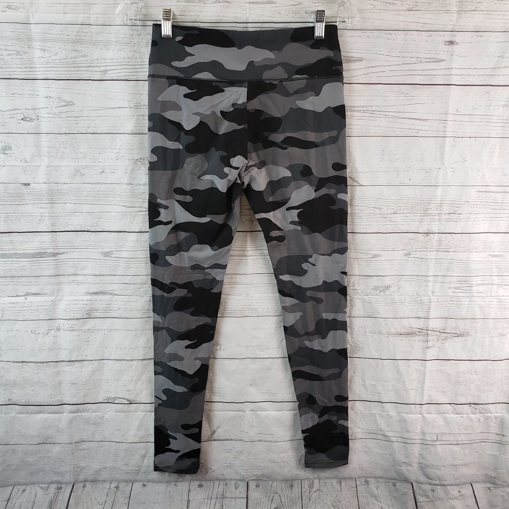 Vintage Wild Fable Leggings Women S Black Camouflage Cotton Blend Size 28" / US 6 / IT 42 - 3 Thumbnail