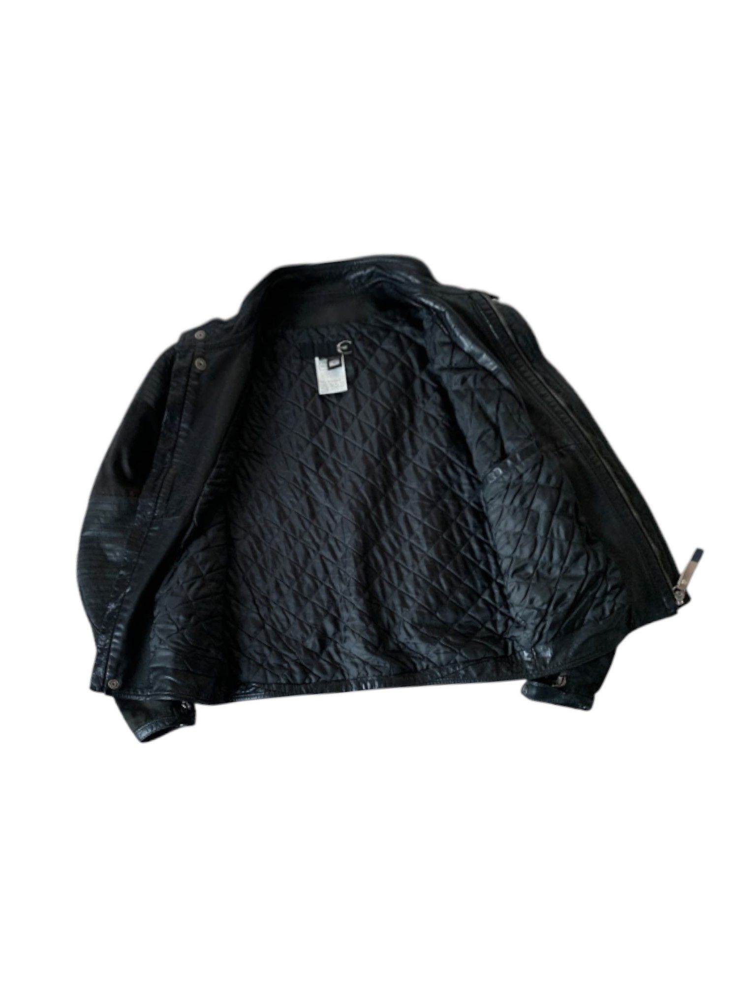 Just Cavalli Just Cavalli Black Leather Biker Jacket Size US M / EU 48-50 / 2 - 4 Thumbnail