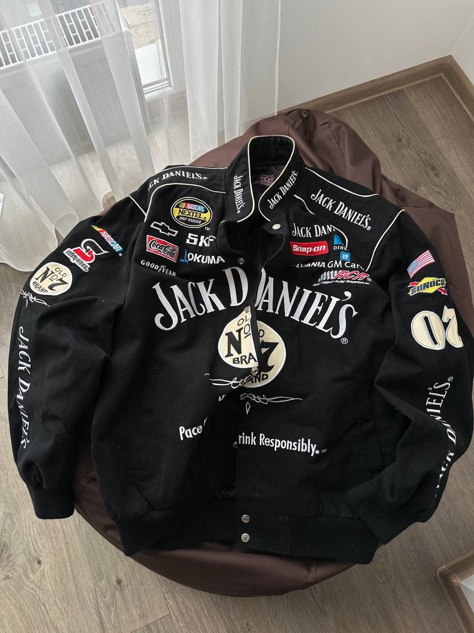 NASCAR × Vintage Vintage Jack Daniel’s NASCAR Racing Denim Black Jacket Size US M / EU 48-50 / 2 - 18 Thumbnail