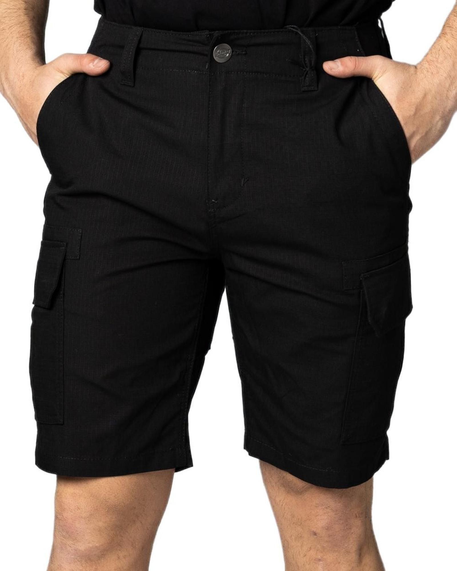 image of Dickies Cotton Shorts With Zip And Button Fastening in Black, Men's (Size 30)