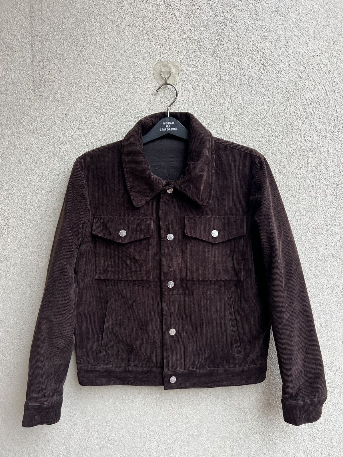 agnes b. Vintage 90s Agnes B. Homme Paris Lined Corduroy Jacket Size US M / EU 48-50 / 2 - 19 Thumbnail