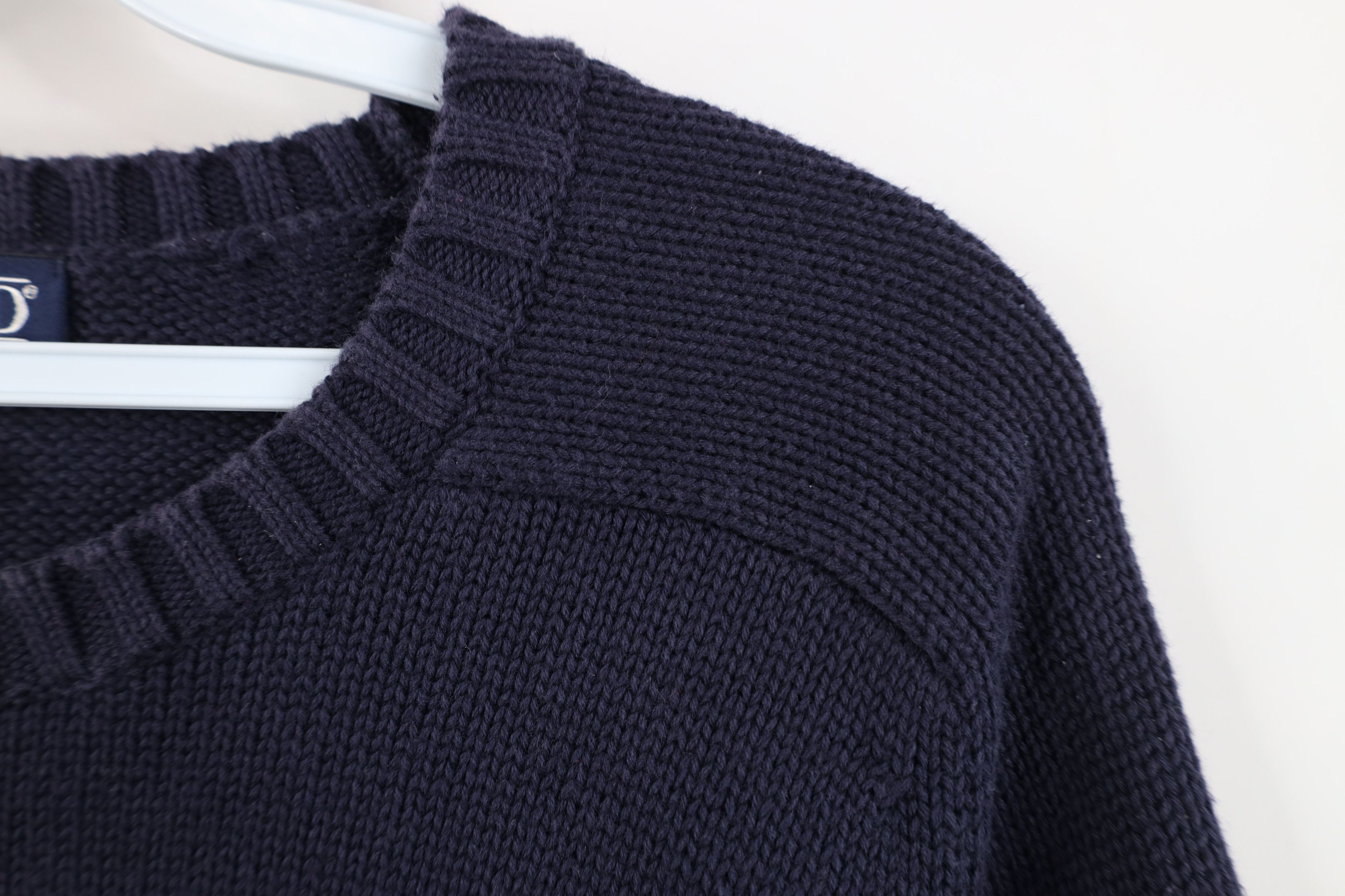 Lands' End Vintage 90s Lands End Faded Cotton Ribbed Knit Sweater Japan Size XL / US 12-14 / IT 48-50 - 7 Thumbnail