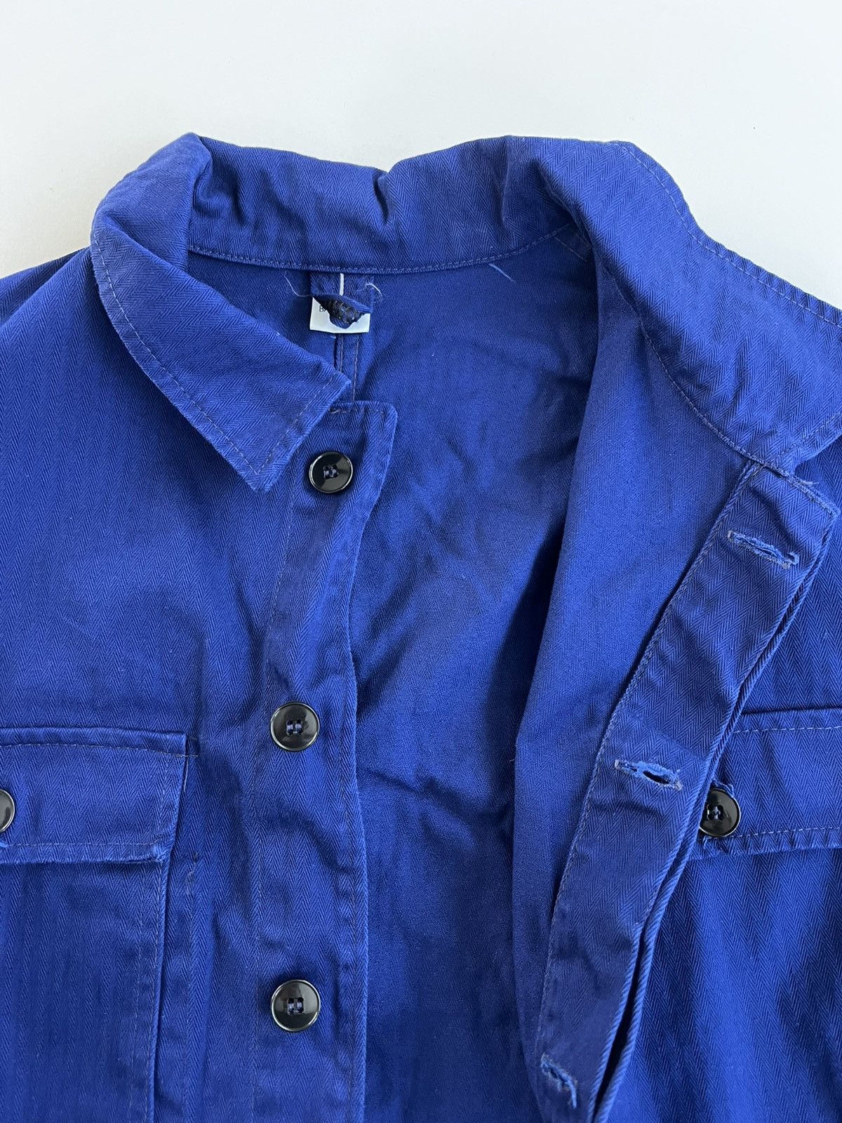 Vintage French Work Short Jacket Vintage Hbt Bleu De Travail Size US M / EU 48-50 / 2 - 7 Thumbnail