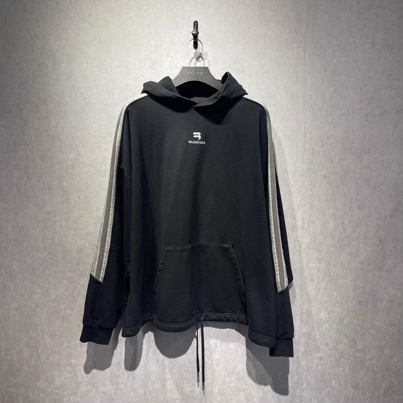 Balenciaga Balenciaga Side Stripe Logo Hoodie - dmc Size US M / EU 48-50 / 2 - 1 Thumbnail