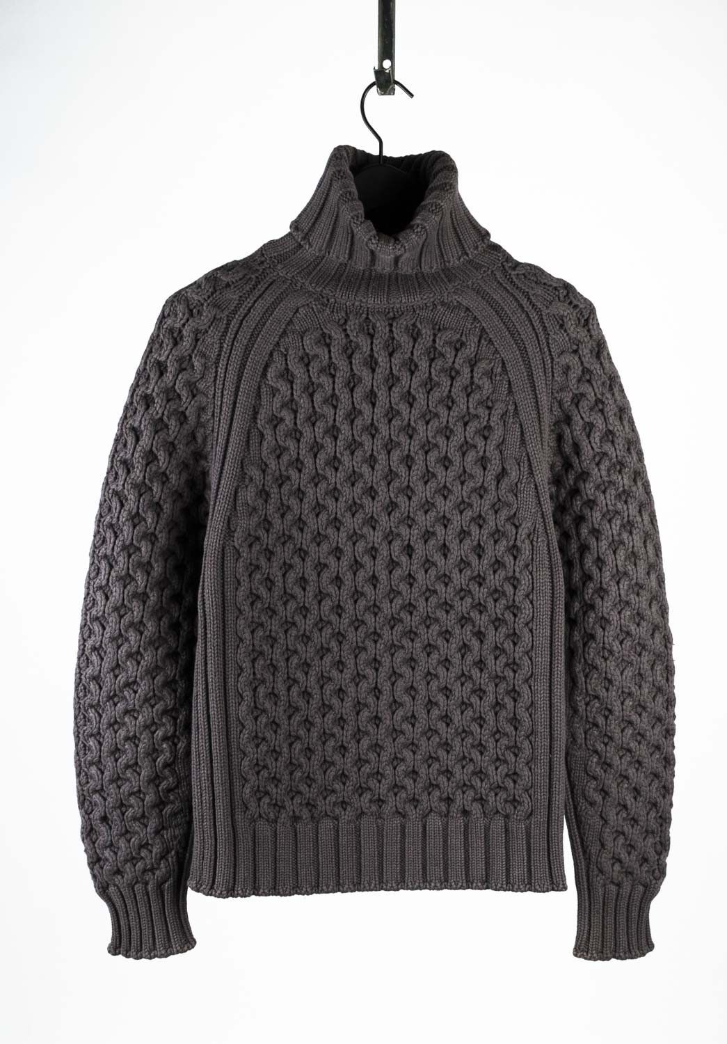 image of YVES Saint Laurent Rive Gauche Men Sweater Grey H4097 (Size Medium)