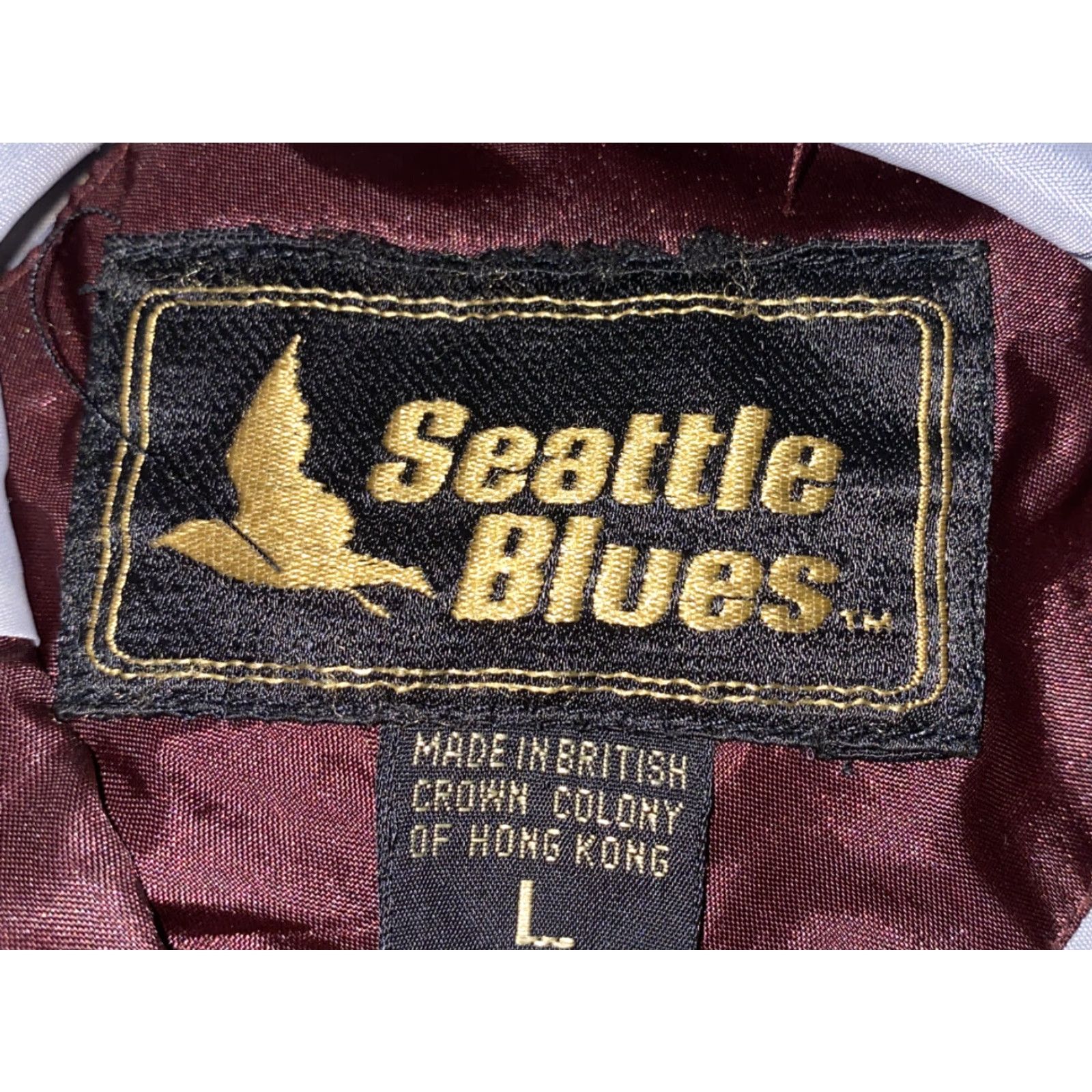 Vintage Seattle Blues Full Zip Jacket Mens L Maroon Nylon Size US L / EU 52-54 / 3 - 7 Thumbnail