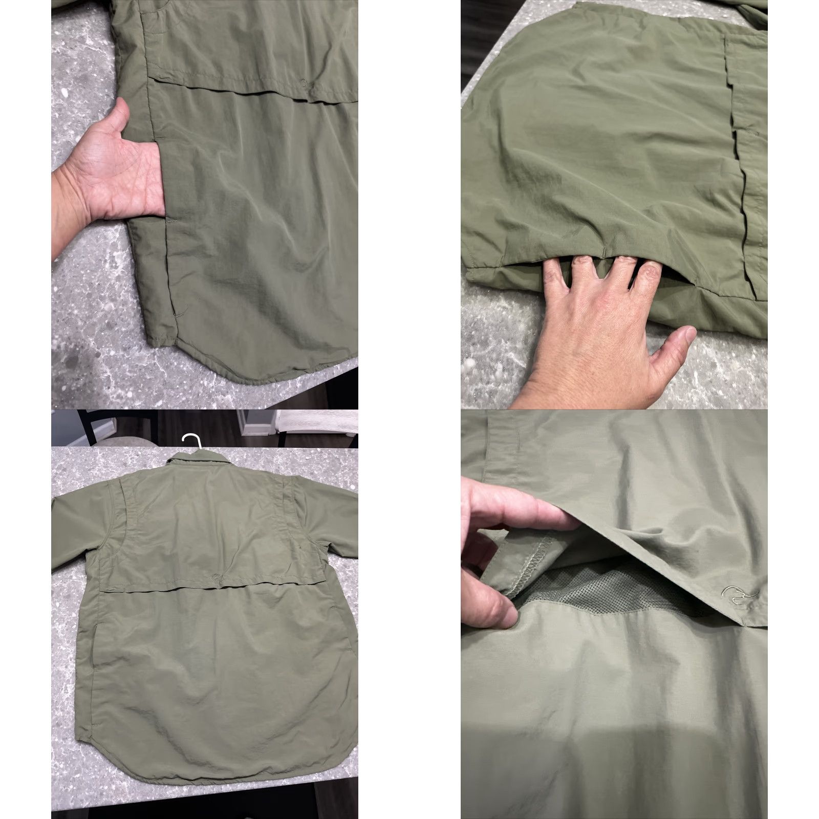 Hunter Ducks Unlimited Men's Hunter Olive Green Lightweight Vented Button-Down XL Shirt Size US XL / EU 56 / 4 - 10 Thumbnail