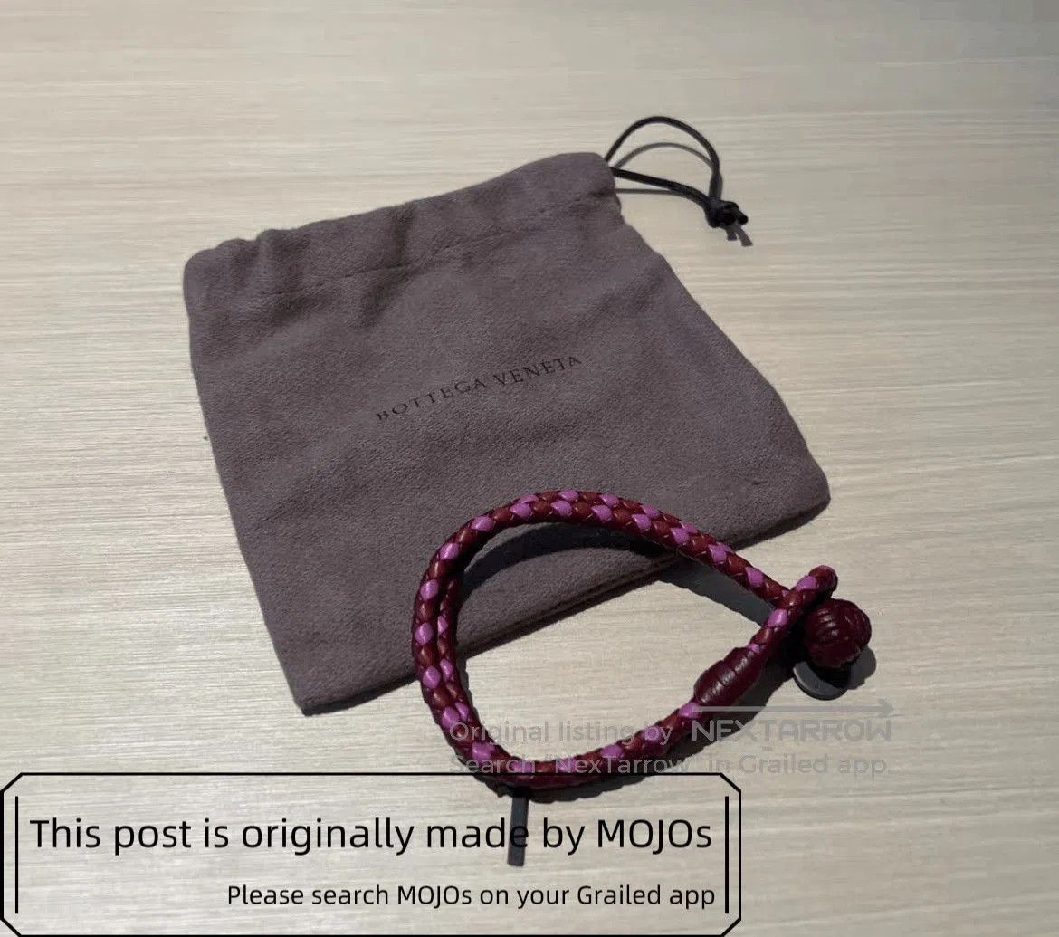 Bottega Veneta Sz M Bottega Veneta Purple Leather Woven Bracelet. Size ONE SIZE - 2 Thumbnail