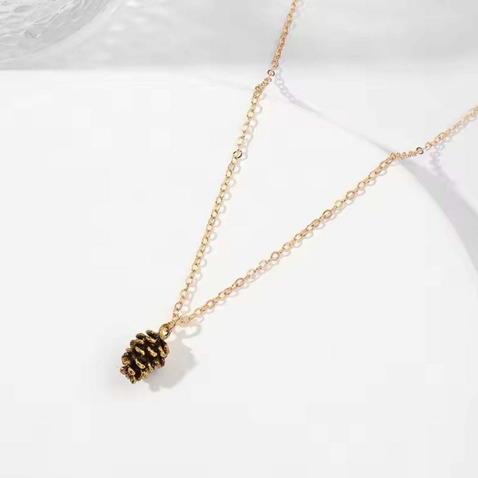 Other Cute Pinecone Necklace Nature Necklace Forest Necklaces Size ONE SIZE - 5 Thumbnail