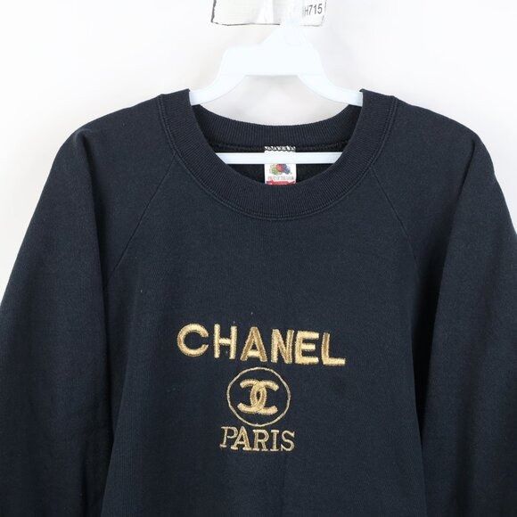 Fruit Of The Loom Vintage 90s Streetwear Boot Chanel Paris Sweatshirt Size XL / US 12-14 / IT 48-50 - 2 Thumbnail