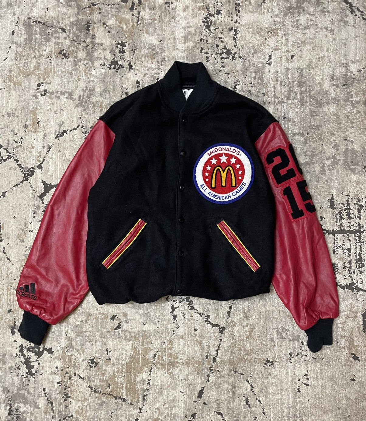 Adidas Adidas Mc Donald’s Varsity Leather Jacket Size US L / EU 52-54 / 3 - 3 Thumbnail