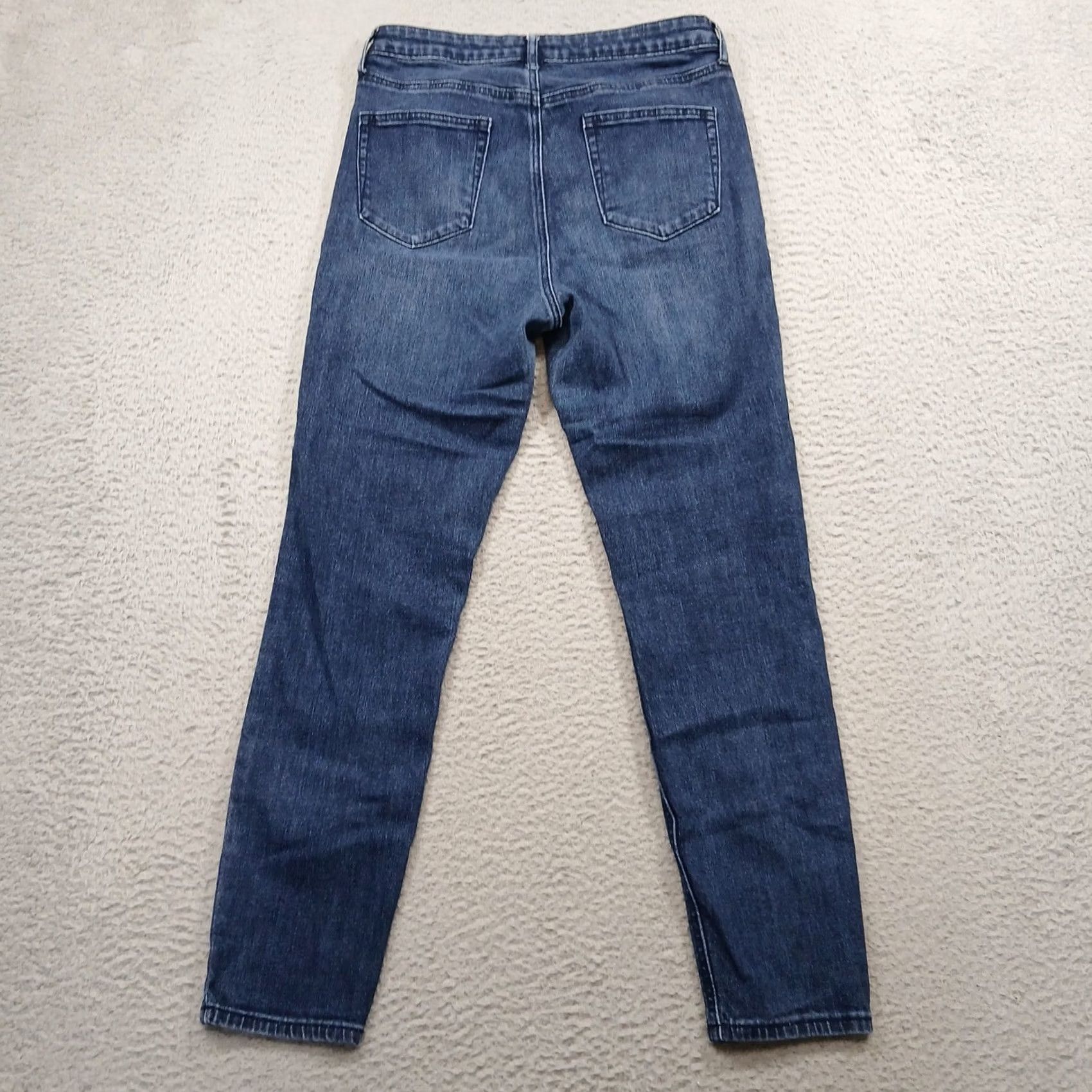 Nordstrom BP. Nordstrom High Rise Skinny Jeans Women's 29 Blue EUC Button Fly 5-Pocket Denim Cotton Spandex Stretch Size 29" - 3 Thumbnail